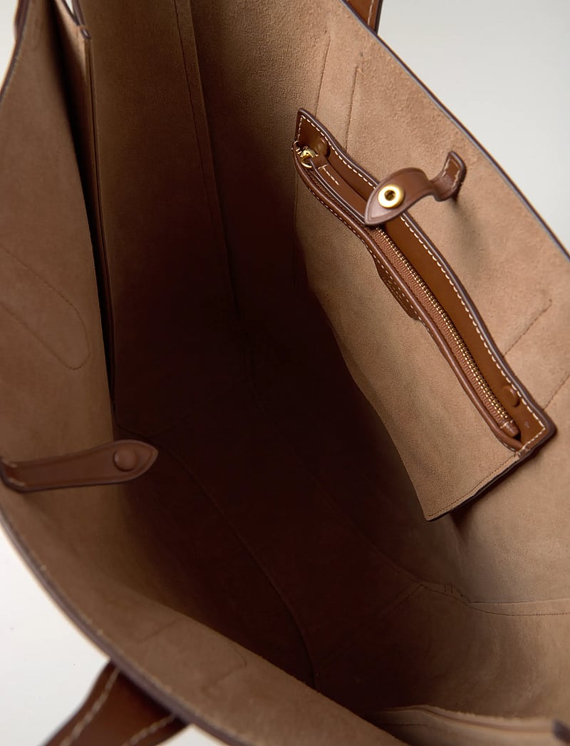 Polo Ralph Lauren - Bellport Leather North-South Tote - tote bags - cuoio - 5