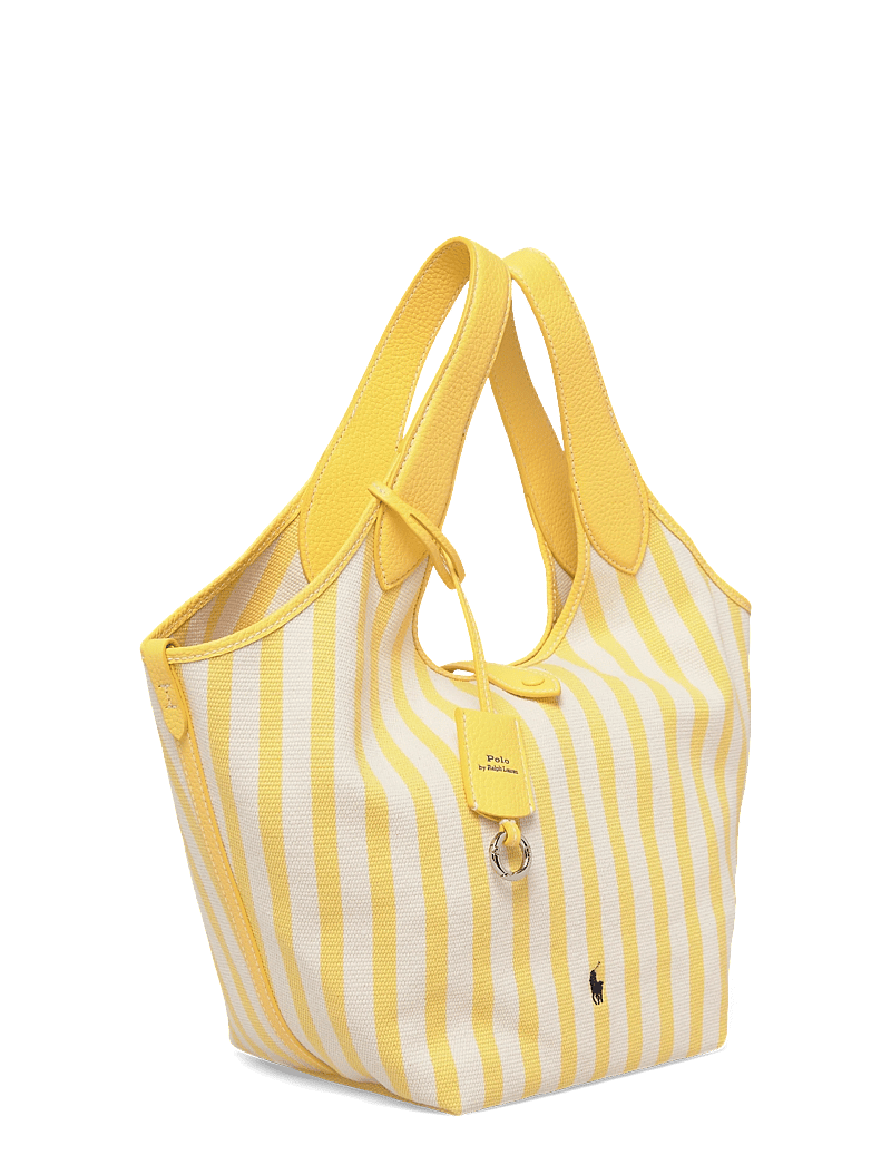 Polo Ralph Lauren - Polo Play Striped Canvas Tote - shoppingväskor - collegiate yellow - 2