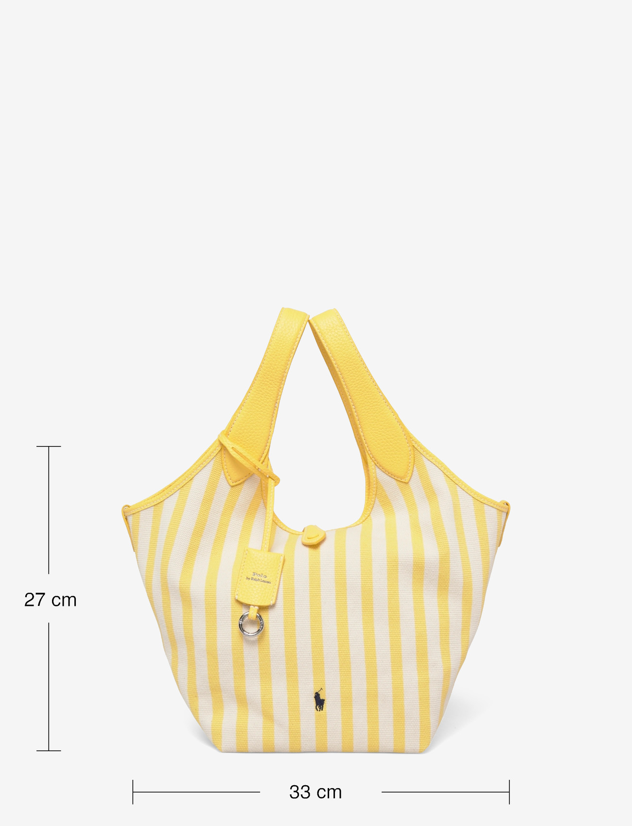 Polo Ralph Lauren - Polo Play Striped Canvas Tote - shoppingväskor - collegiate yellow - 3