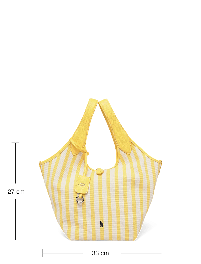 Polo Ralph Lauren - Polo Play Striped Canvas Tote - shoppingväskor - collegiate yellow - 3