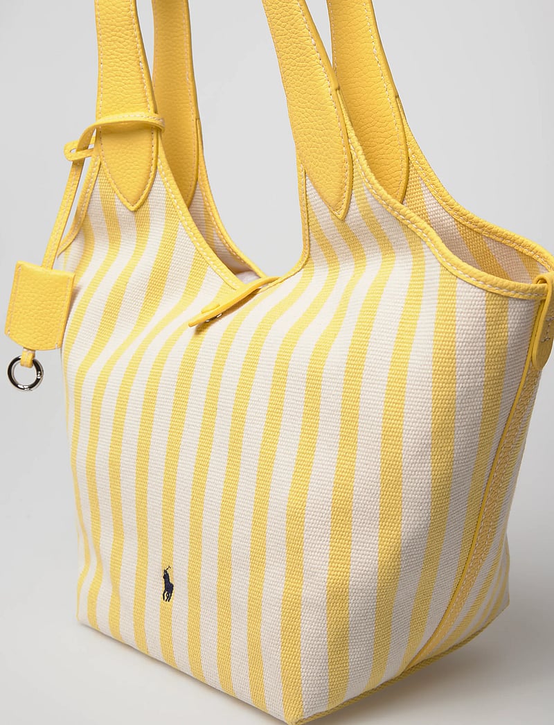 Polo Ralph Lauren - Polo Play Striped Canvas Tote - shoppingväskor - collegiate yellow - 4