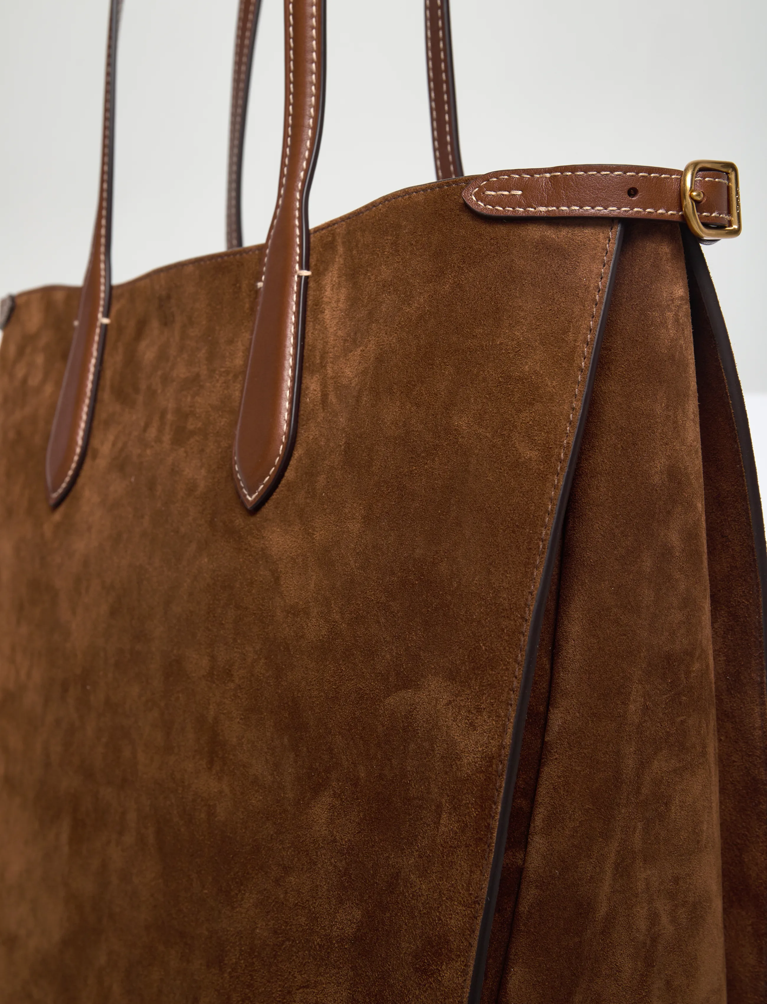 Polo Ralph Lauren - Bellport Suede North-South Tote - cinnamon/cuoio - 4