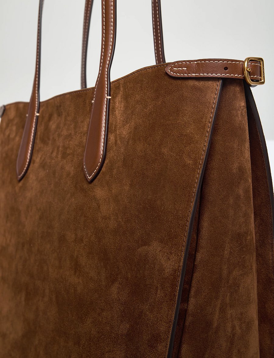 Polo Ralph Lauren - Bellport Suede North-South Tote - cinnamon/cuoio - 4