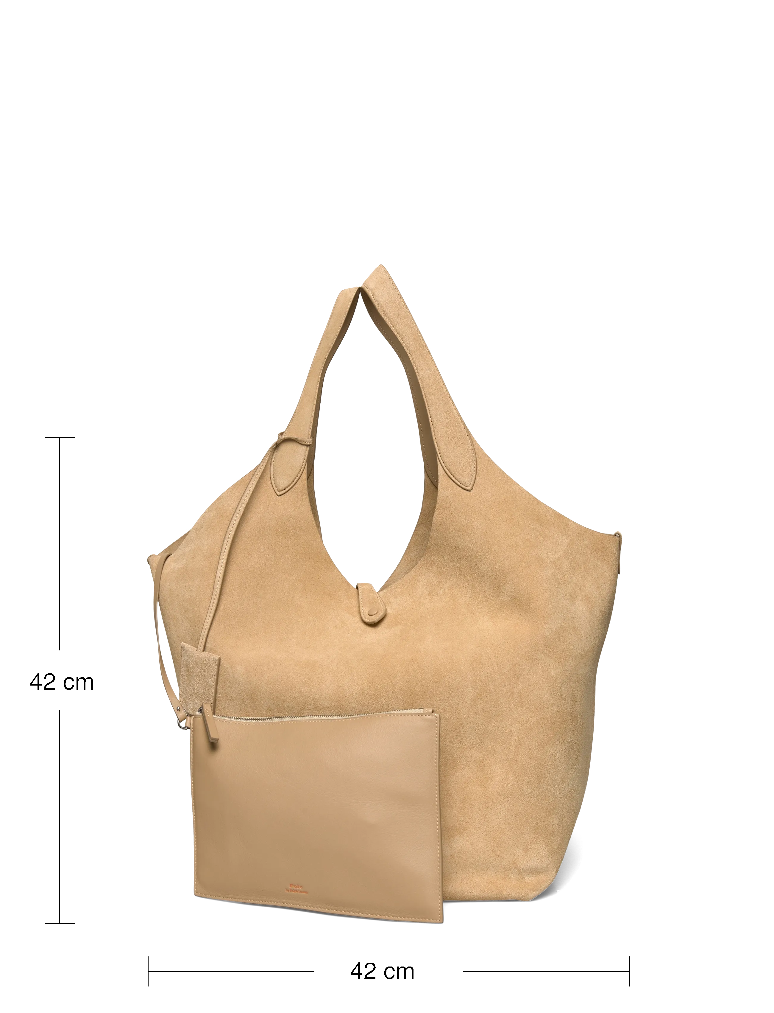 Polo Ralph Lauren - SUEDE-PLY LG TTE-TTE-LRG - cabas - cashew - 3