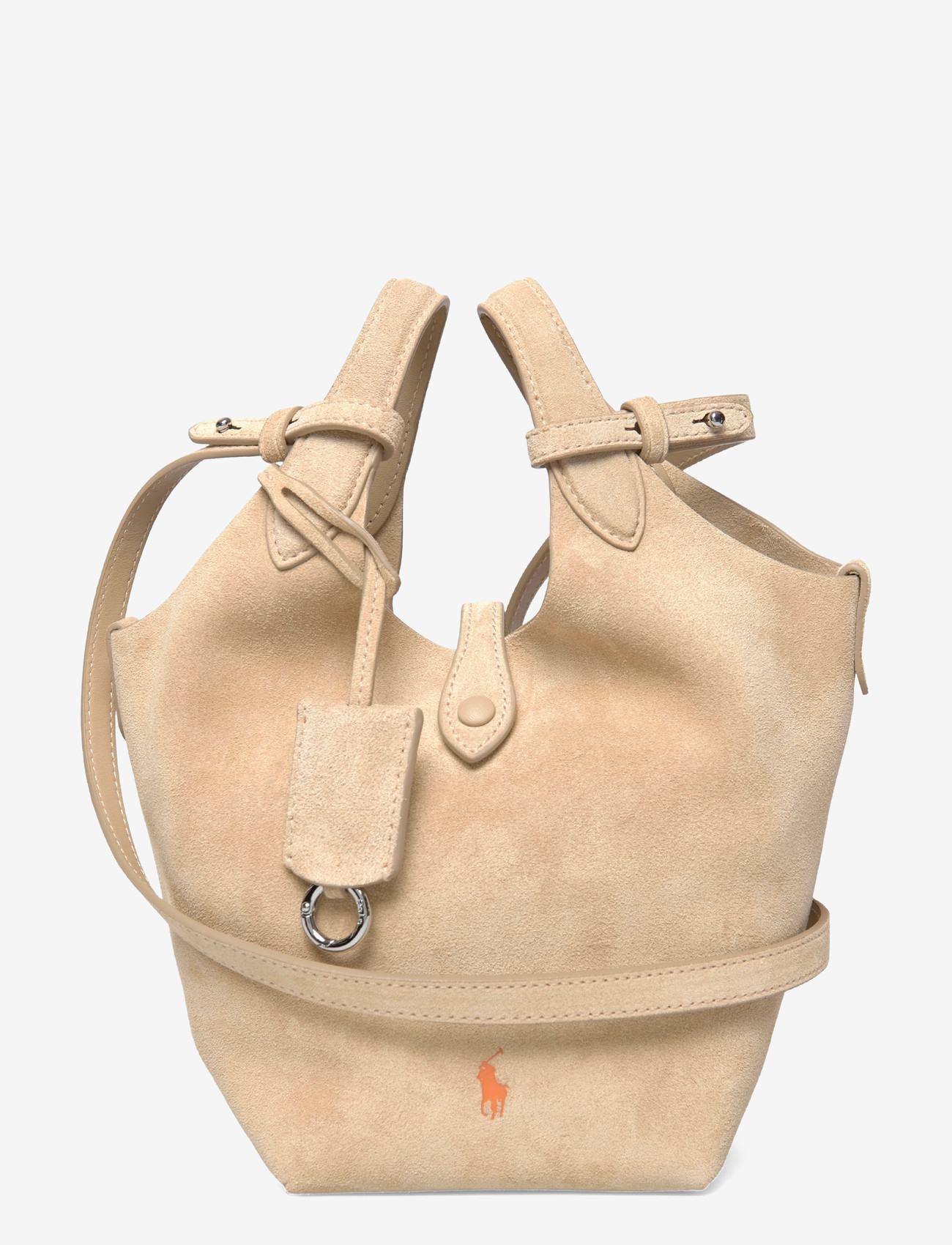 Polo Ralph Lauren - Polo Play Suede Small Tote & Crossbody - special occasions - cashew - 0