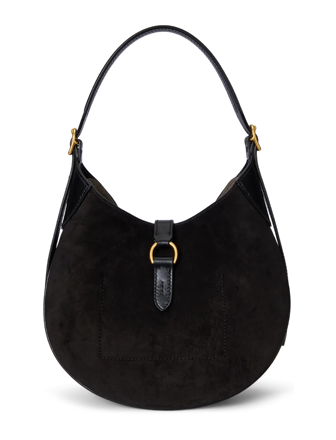 Polo Ralph Lauren - SUEDE/LEATHER-P ID SM SH S-SBA-SMA - schultertaschen - black/g l - 2