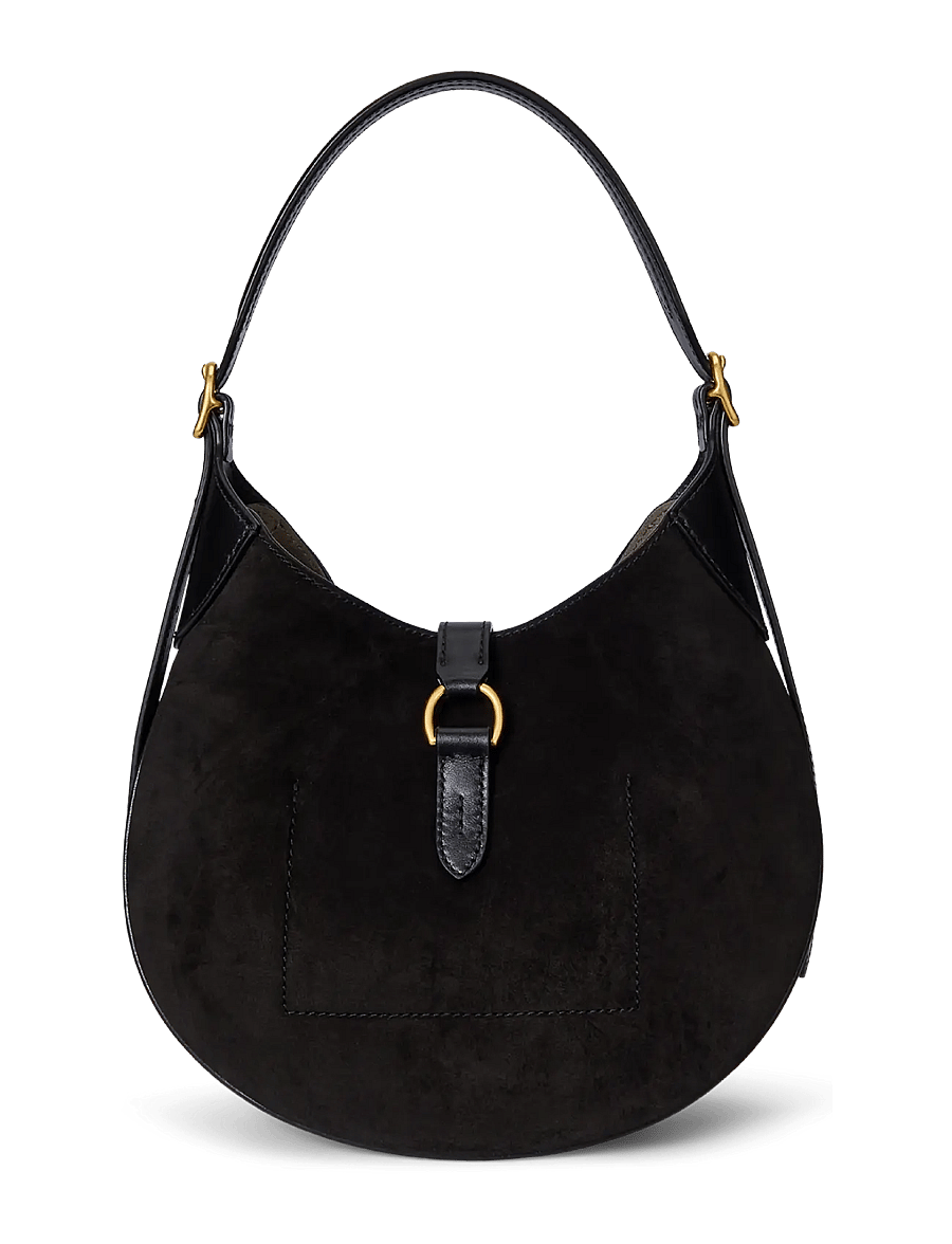Polo Ralph Lauren - SUEDE/LEATHER-P ID SM SH S-SBA-SMA - schultertaschen - black/g l - 2