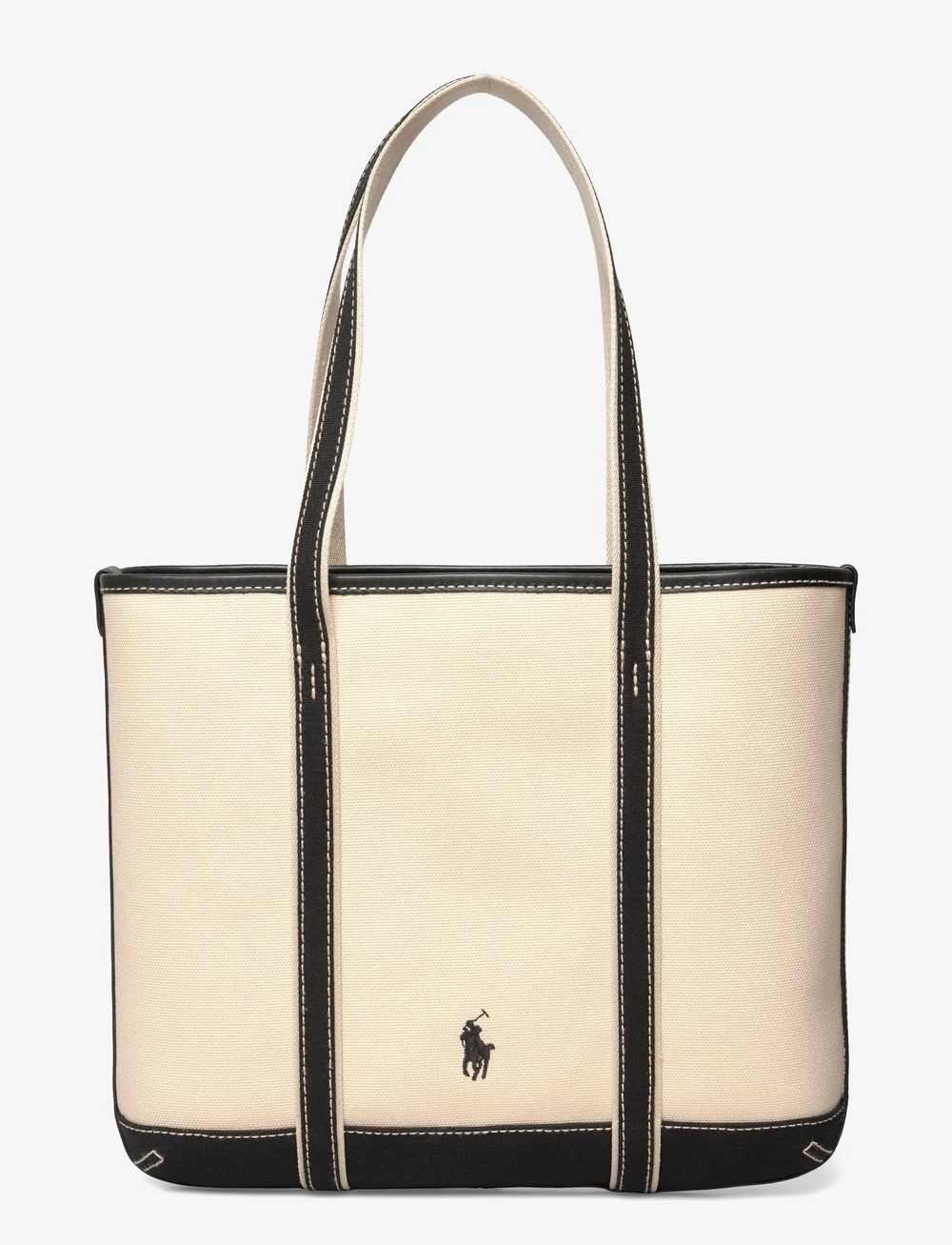 Polo Ralph Lauren - Polo Bear Canvas Small Shopper Tote - tote bags - ecru/black - 1