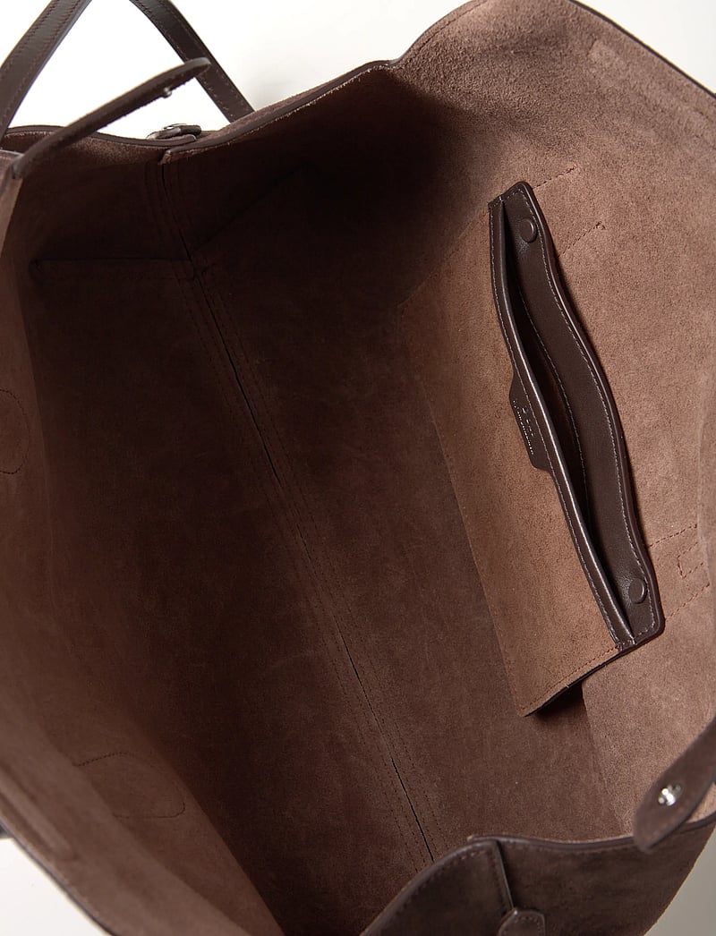 Polo Ralph Lauren - Bellport Suede Satchel - henkeltaschen - chocolate/tobacco - 5