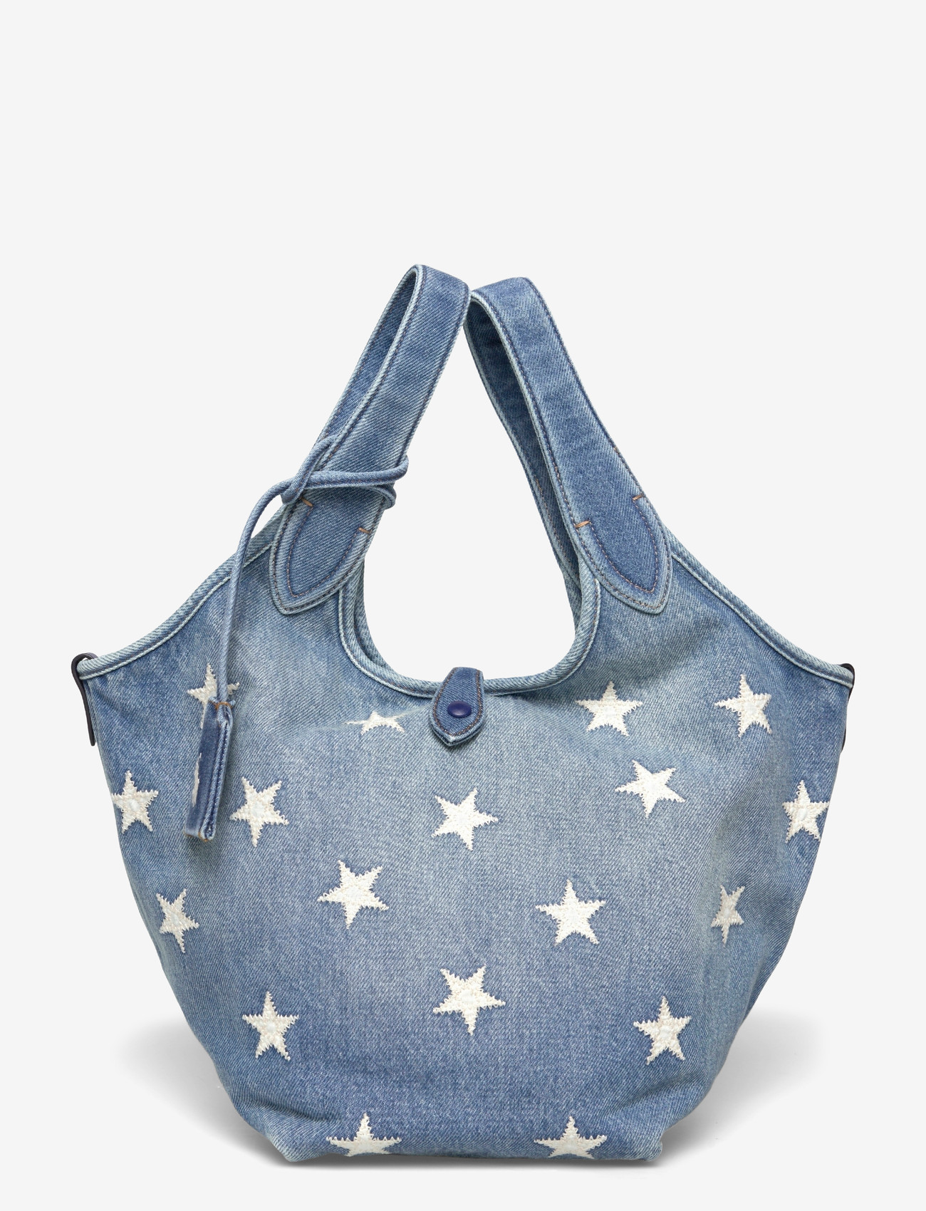 Polo Ralph Lauren - Polo Play Star-Appliqué Denim Tote - totes - christy wash - 0
