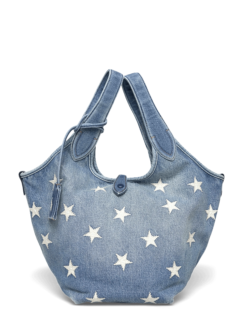 Polo Ralph Lauren - Polo Play Star-Appliqué Denim Tote - totes - christy wash - 0