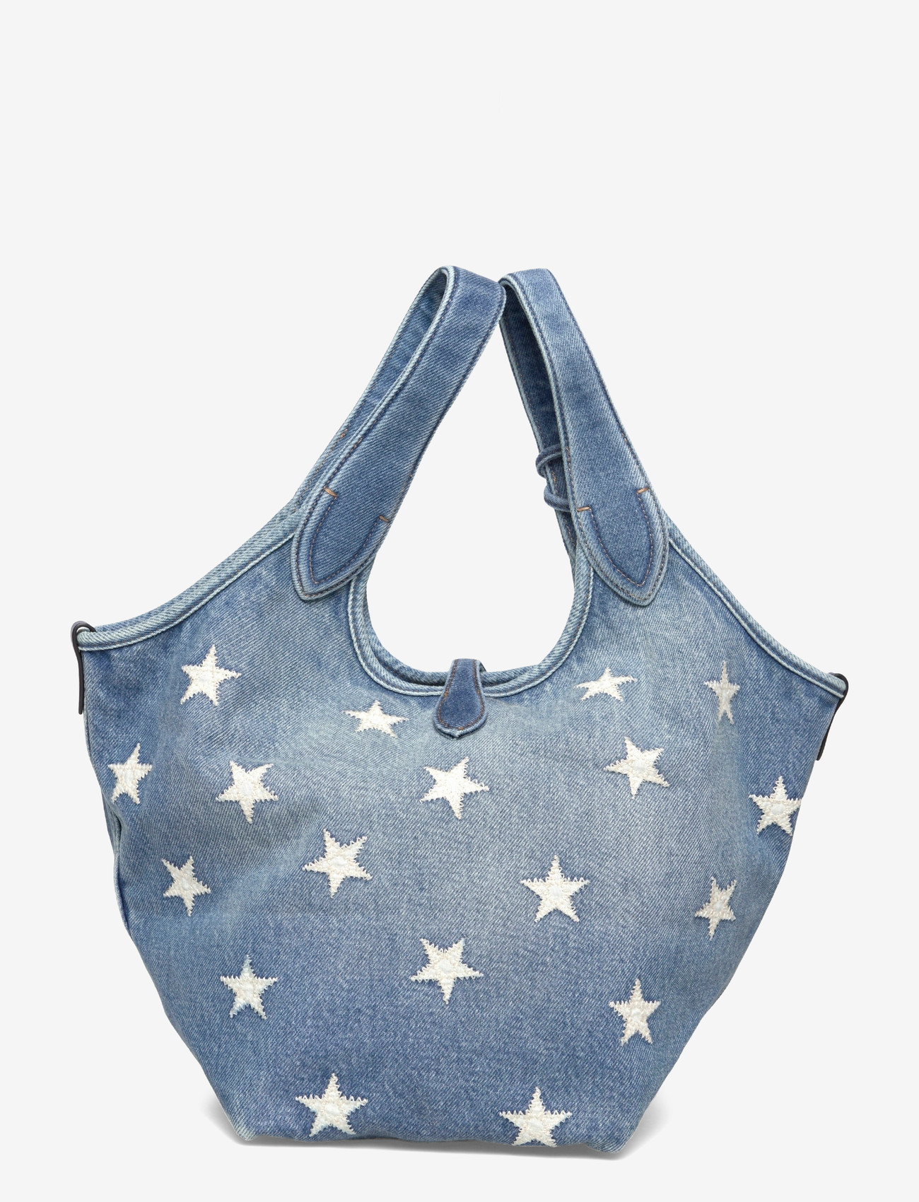 Polo Ralph Lauren - Polo Play Star-Appliqué Denim Tote - totes - christy wash - 1