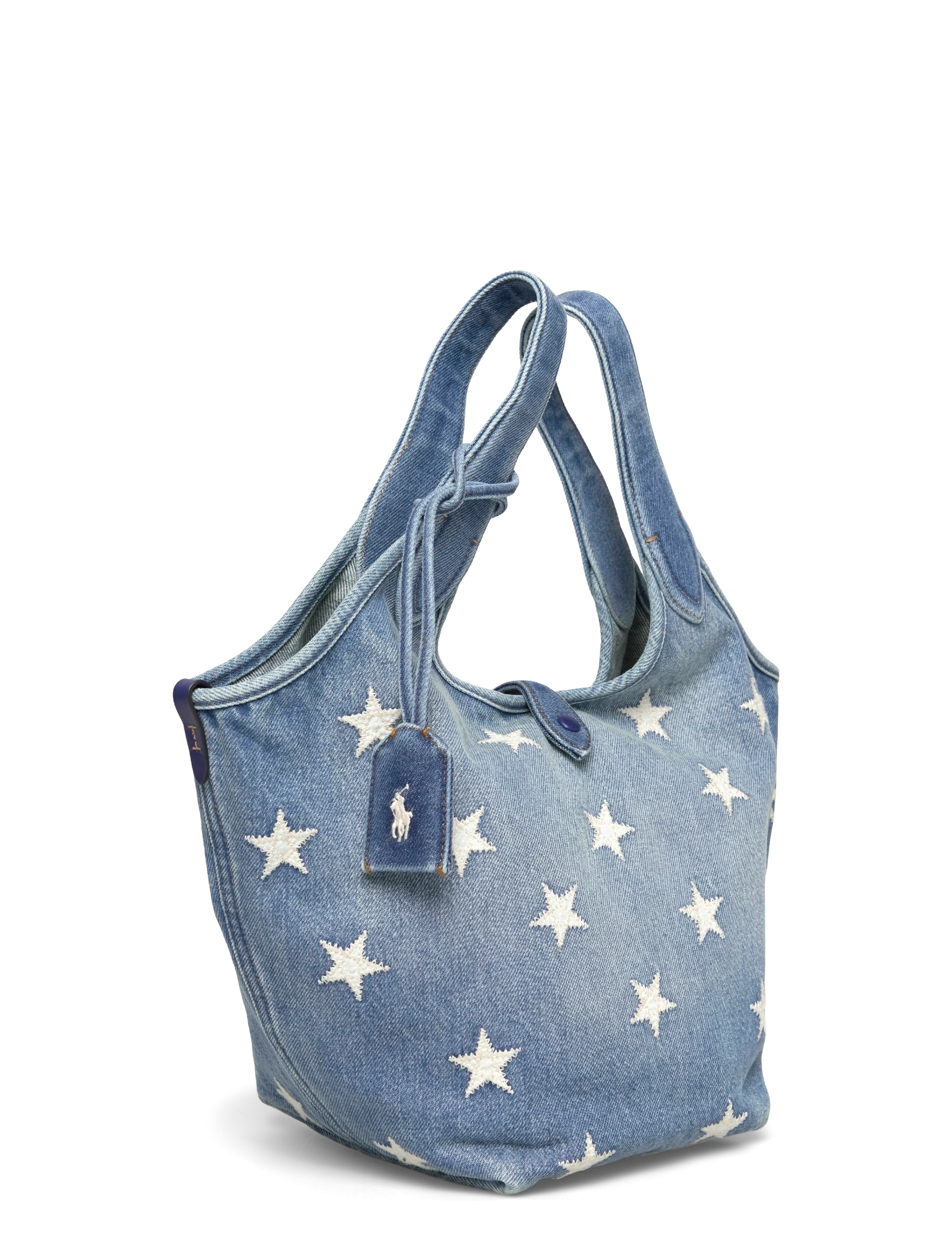 Polo Ralph Lauren - Polo Play Star-Appliqué Denim Tote - christy wash - 2