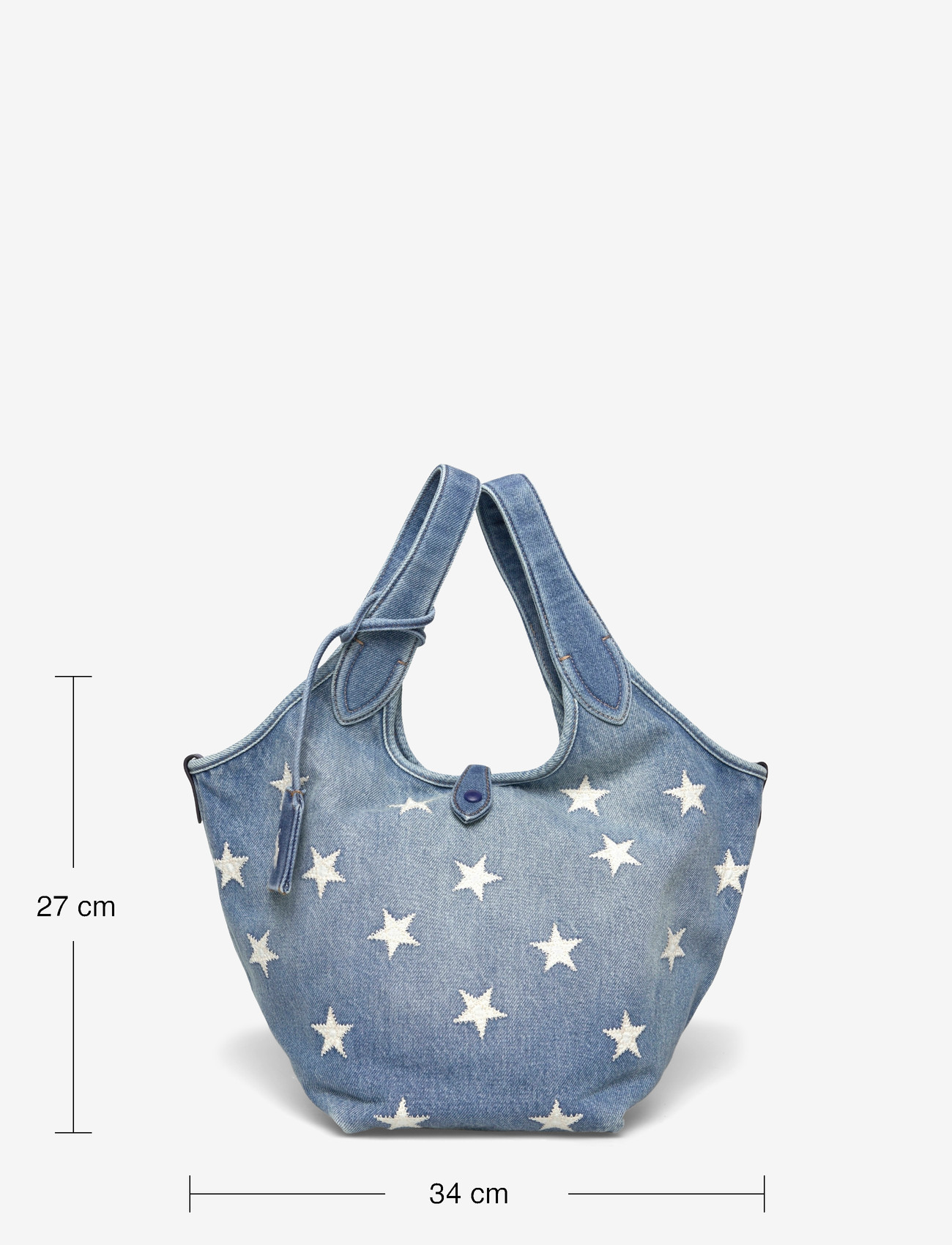 Polo Ralph Lauren - Polo Play Star-Appliqué Denim Tote - totes - christy wash - 3