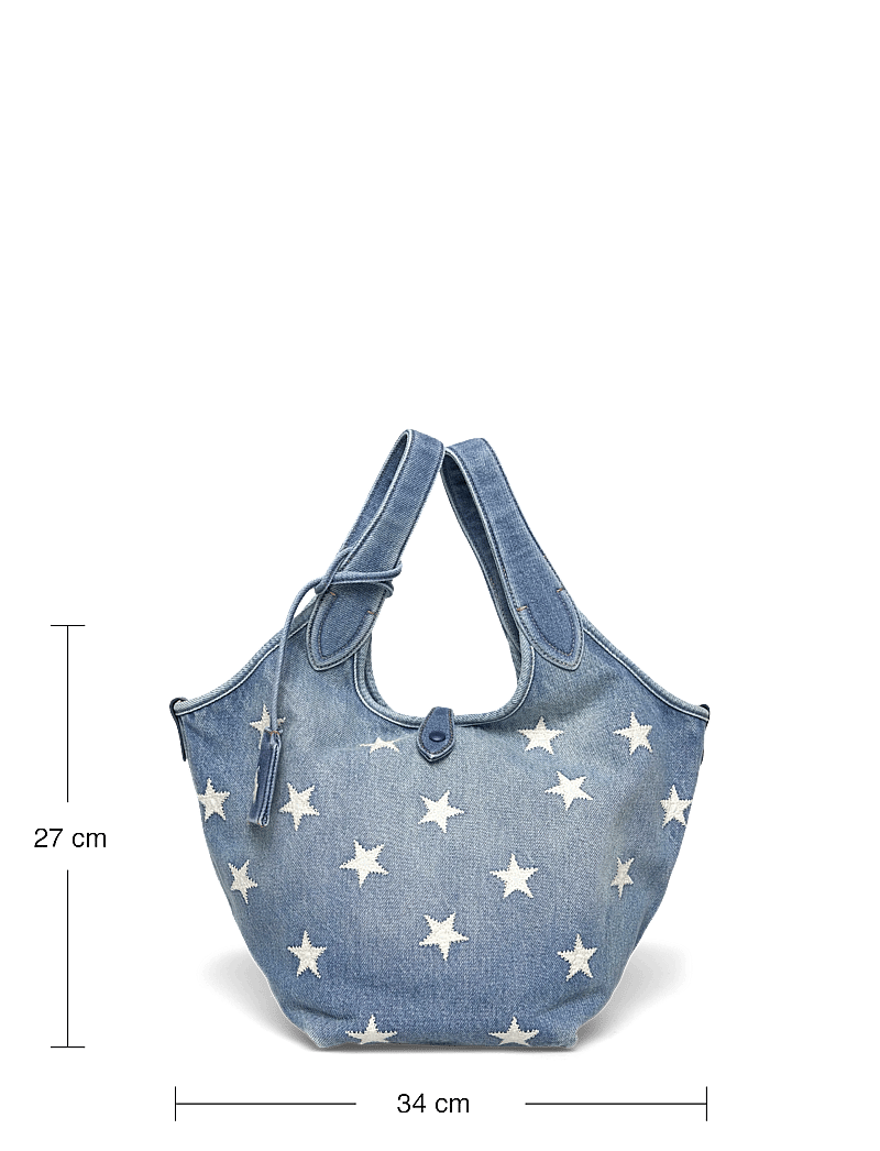 Polo Ralph Lauren - Polo Play Star-Appliqué Denim Tote - totes - christy wash - 3