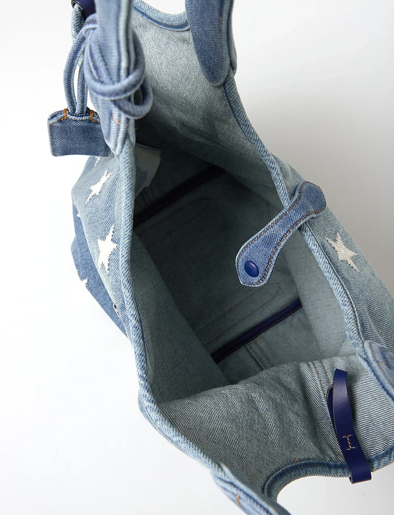 Polo Ralph Lauren - Polo Play Star-Appliqué Denim Tote - totes - christy wash - 5