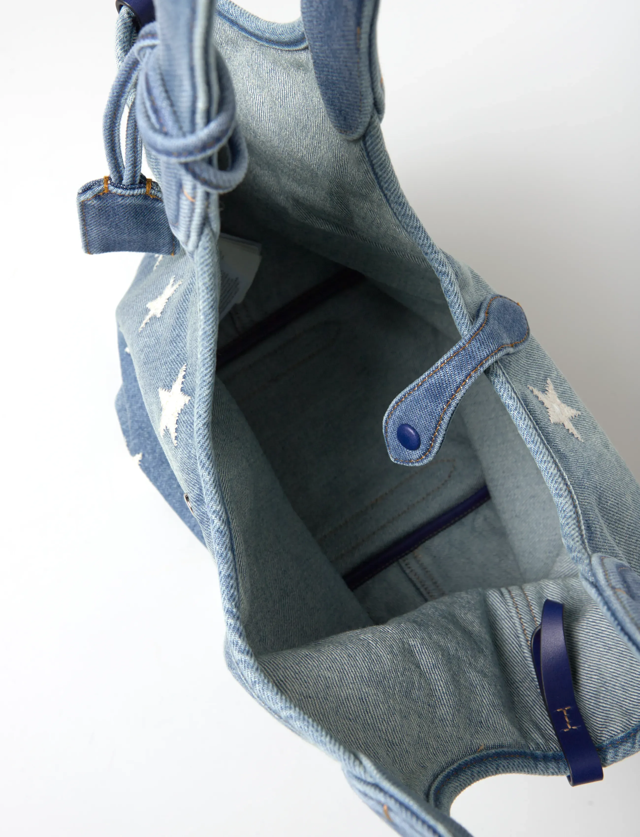 Polo Ralph Lauren - Polo Play Star-Appliqué Denim Tote - christy wash - 5