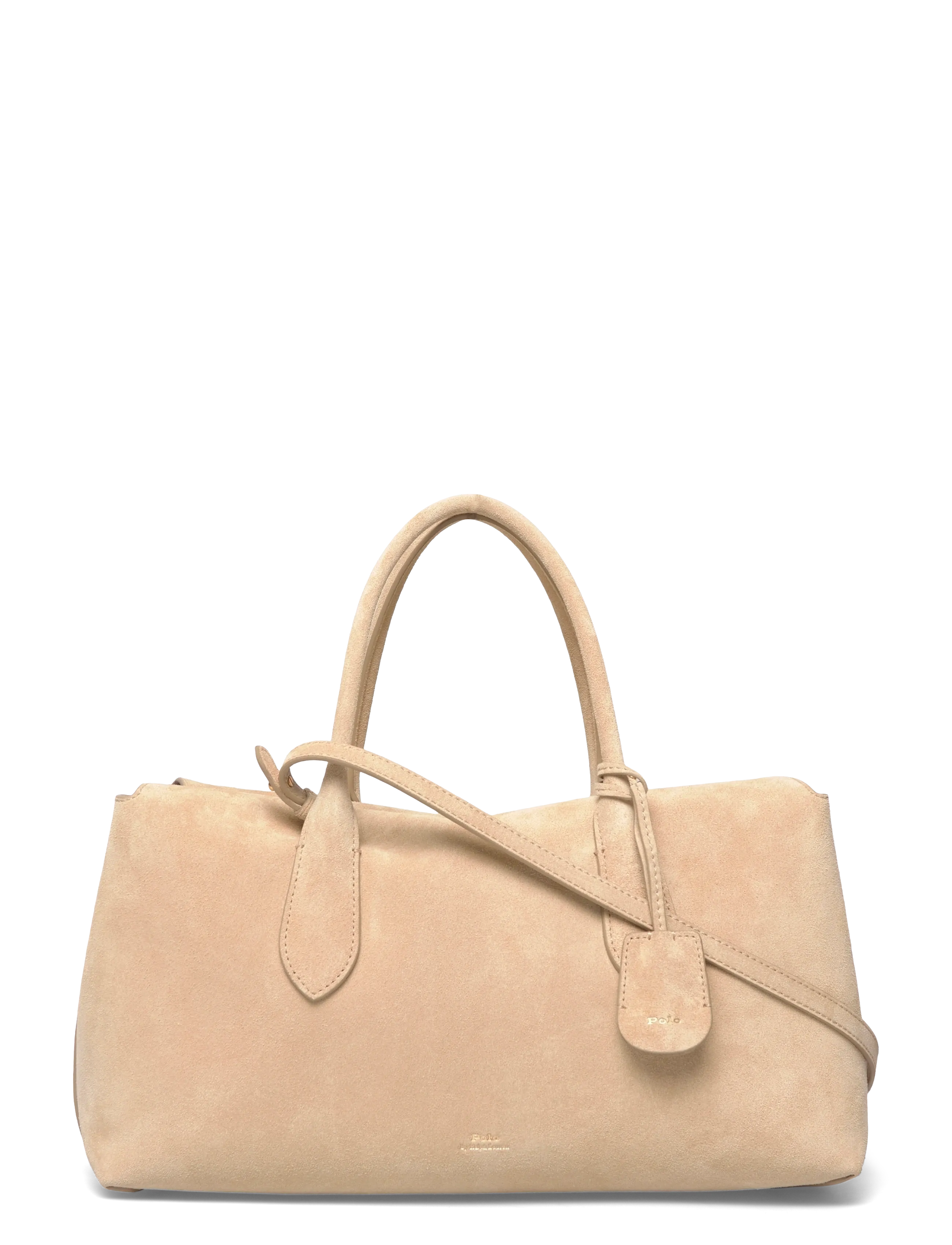 Polo Ralph Lauren Bellport Suede Satchel - Shopperit - CASHEW / beige