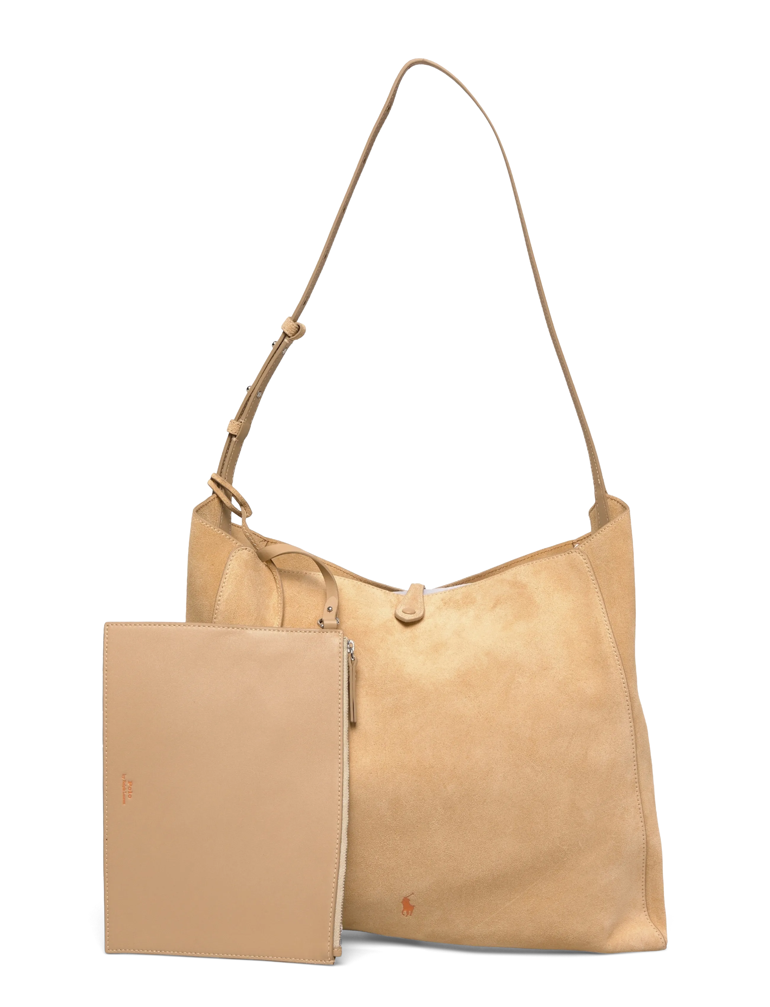 Polo Ralph Lauren Polo Play Suede Messenger Bag -  - CASHEW / beige