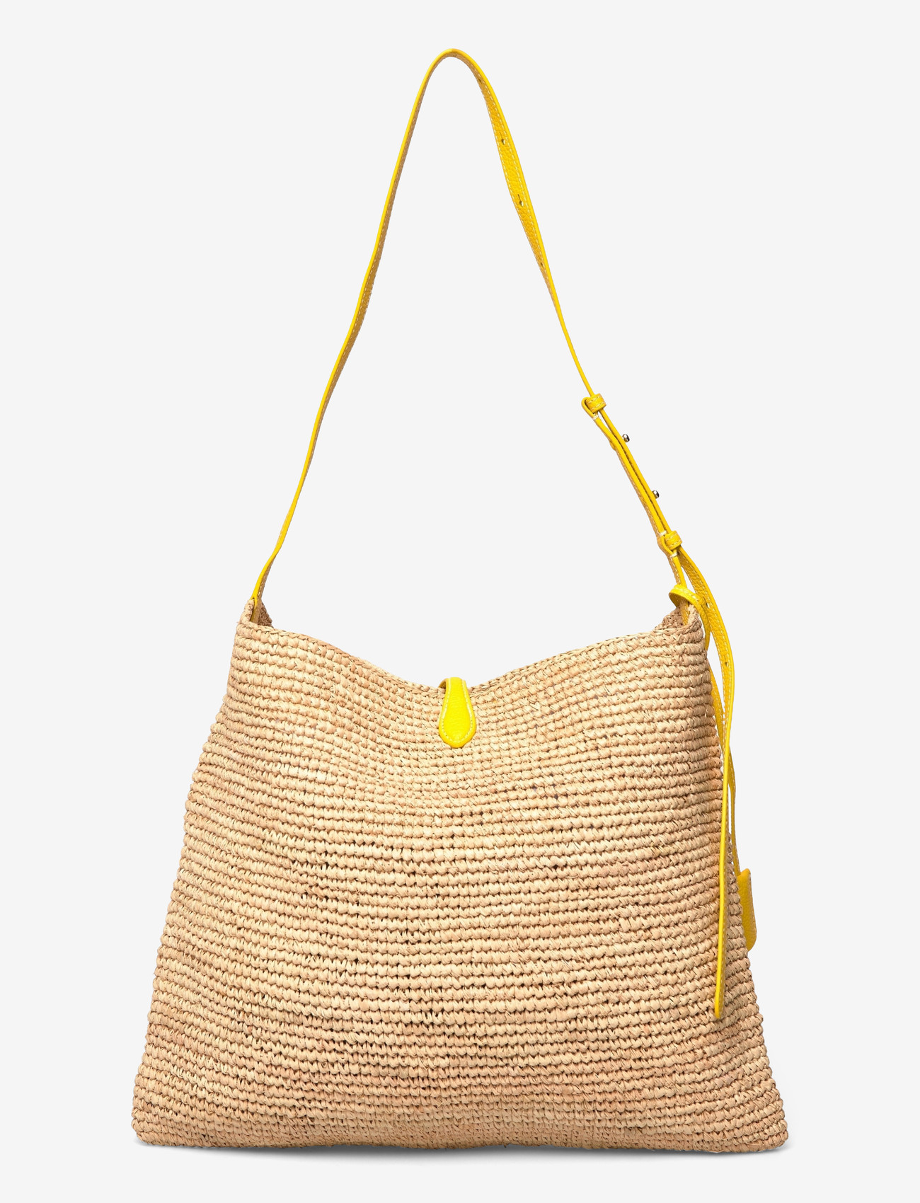 Polo Ralph Lauren - Polo Play Raffia Messenger Bag - strandtaschen - natural/canary ye - 1
