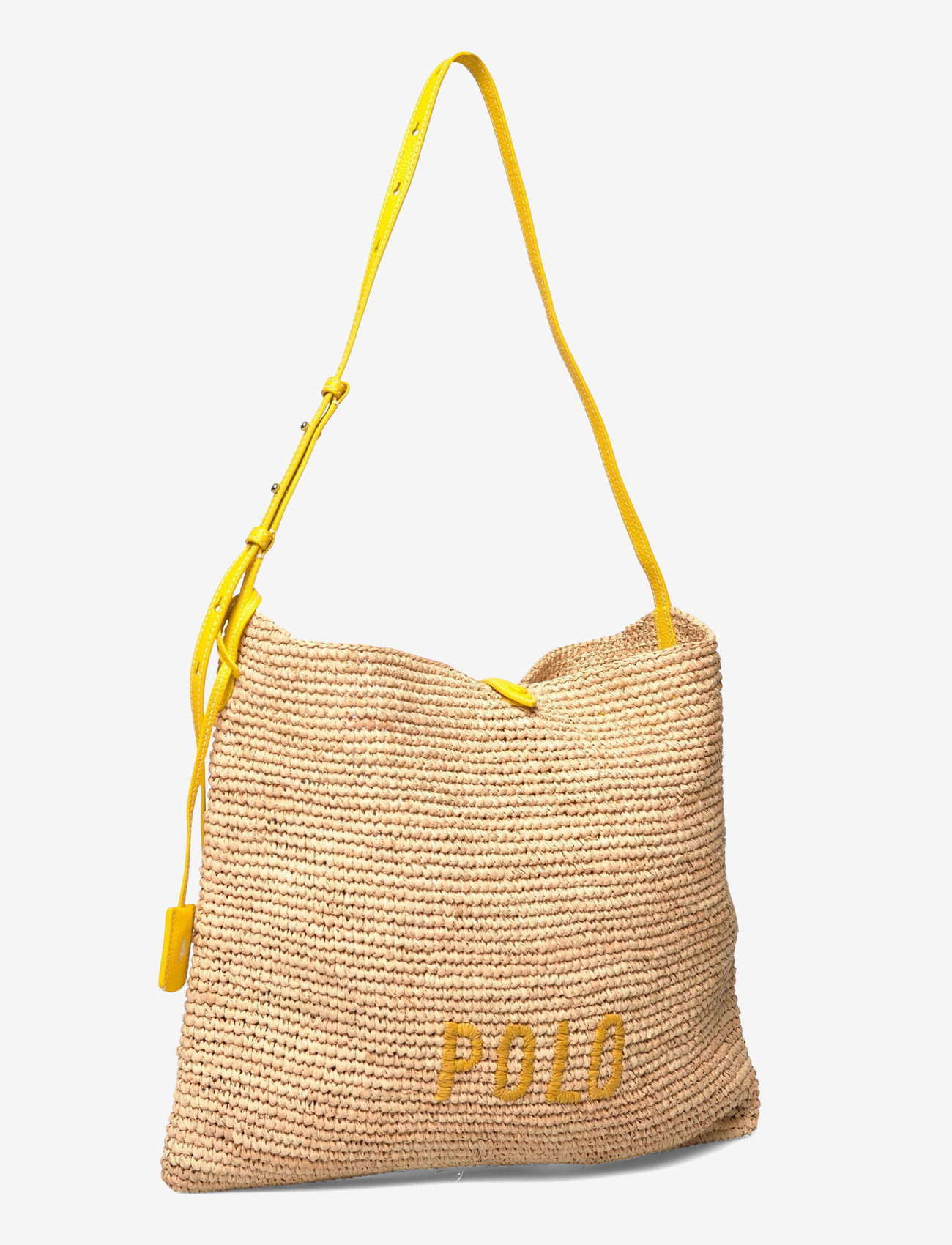 Polo Ralph Lauren - Polo Play Raffia Messenger Bag - strandtaschen - natural/canary ye - 2
