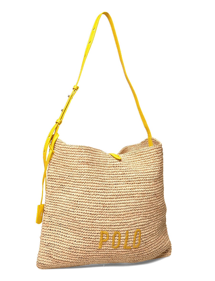Polo Ralph Lauren - Polo Play Raffia Messenger Bag - rannakotid - natural/canary ye - 2