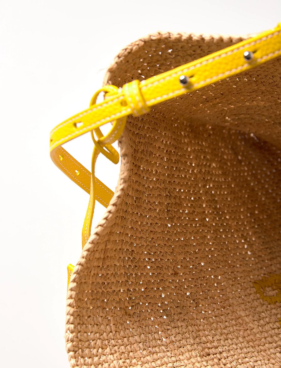 Polo Ralph Lauren - Polo Play Raffia Messenger Bag - rannakotid - natural/canary ye - 5