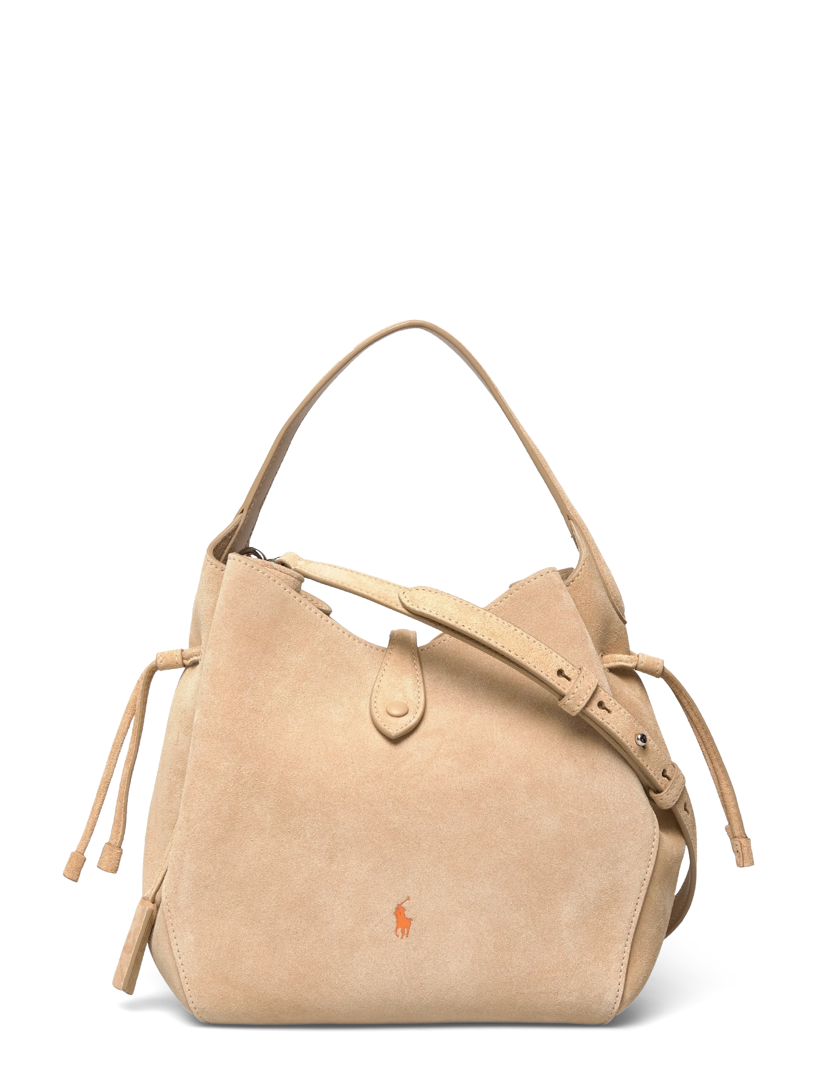 Polo Ralph Lauren Polo Play Suede Drawstring Bag - Bucket Bags - CASHEW / beige