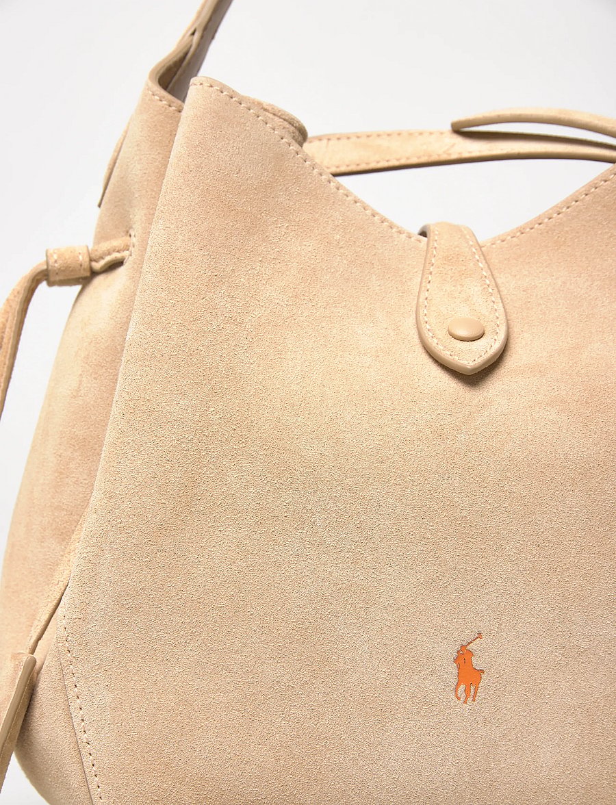 Polo Ralph Lauren - Polo Play Suede Drawstring Bag - totes - cashew - 4