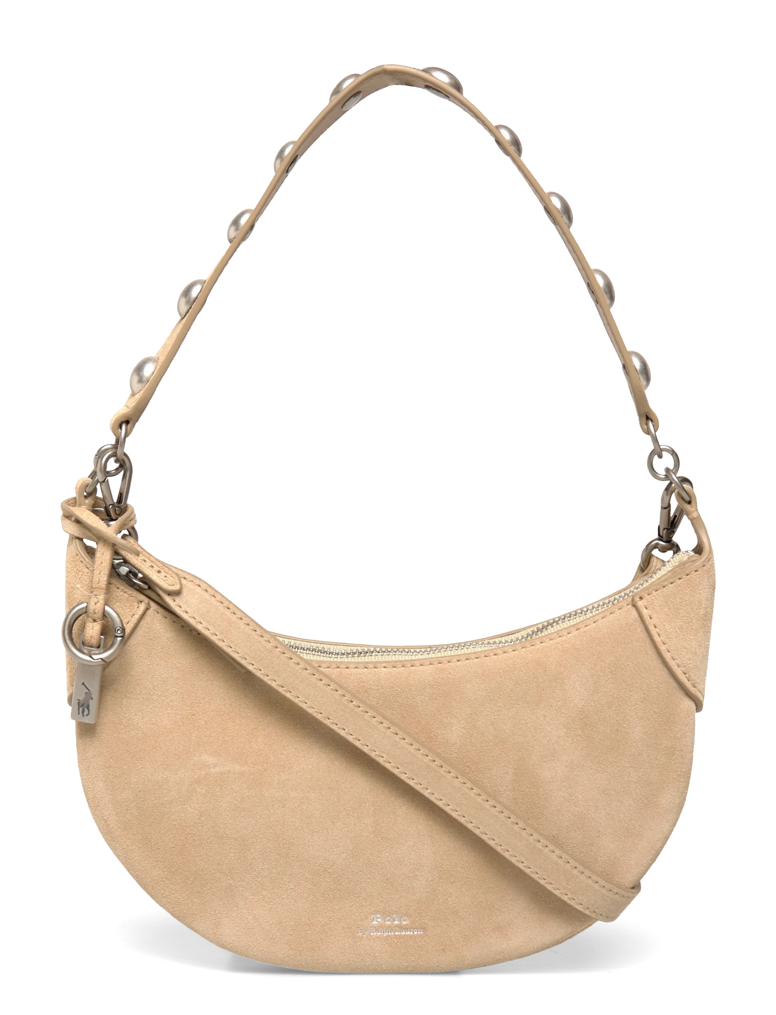 Polo Ralph Lauren Polo ID Suede Mini Studded Bag - Ralph Lauren - CASHEW / beige