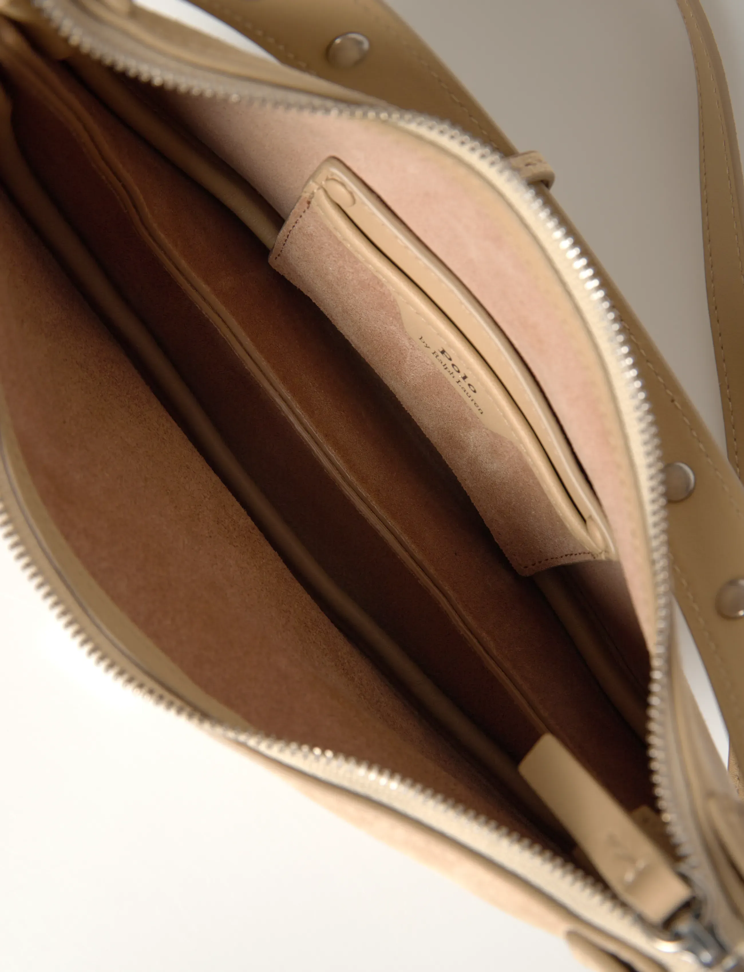 Polo Ralph Lauren - Polo ID Suede Mini Studded Bag - alltags-style - cashew - 5