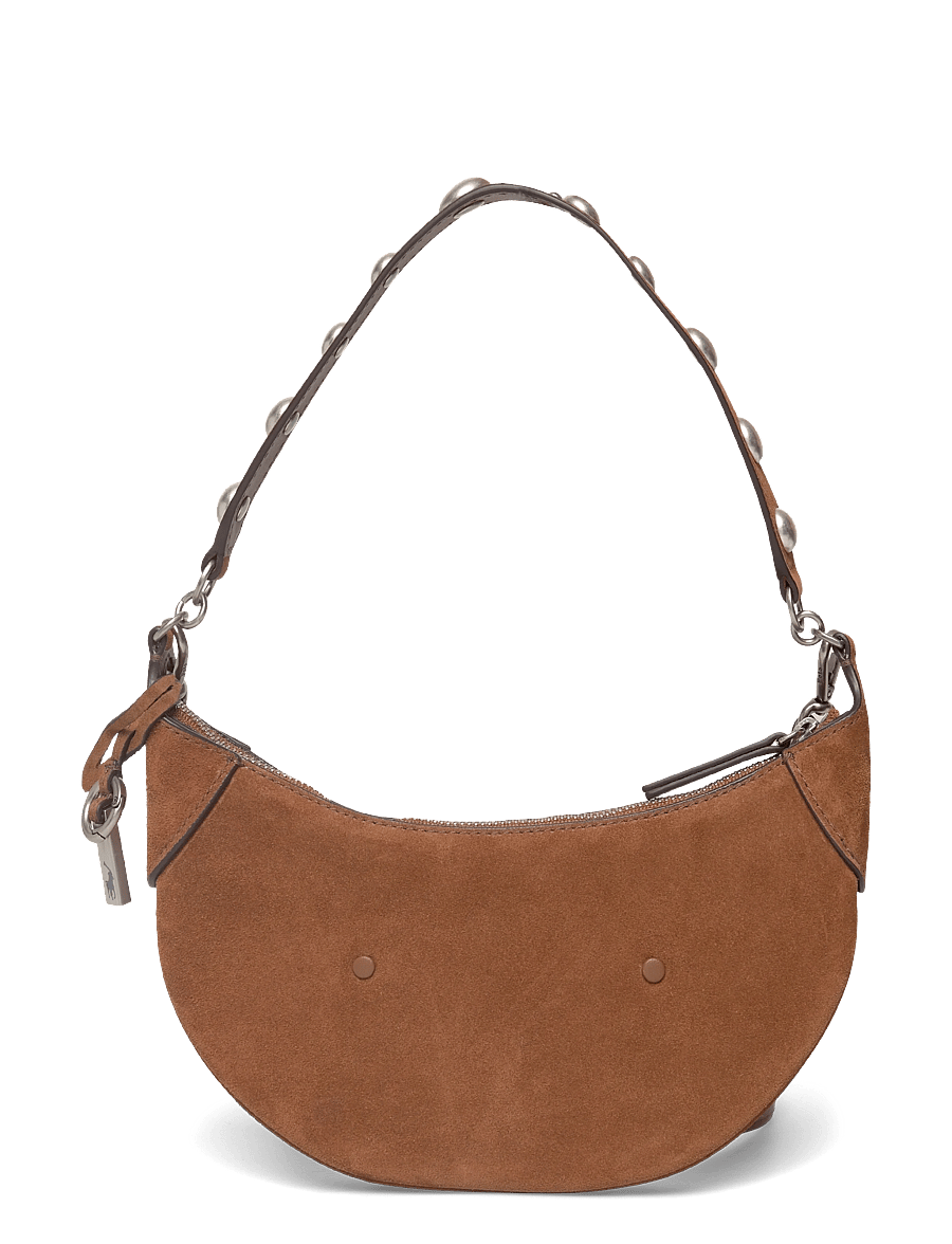 Polo Ralph Lauren - Polo ID Suede Mini Studded Bag - alltags-style - cinnamon - 1