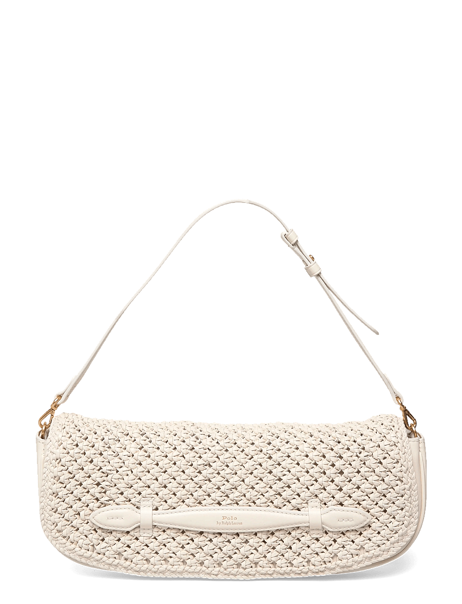 Polo Ralph Lauren - Bellport Woven Leather Long-Flap Clutch - sacs à bandoulière - frosting - 0