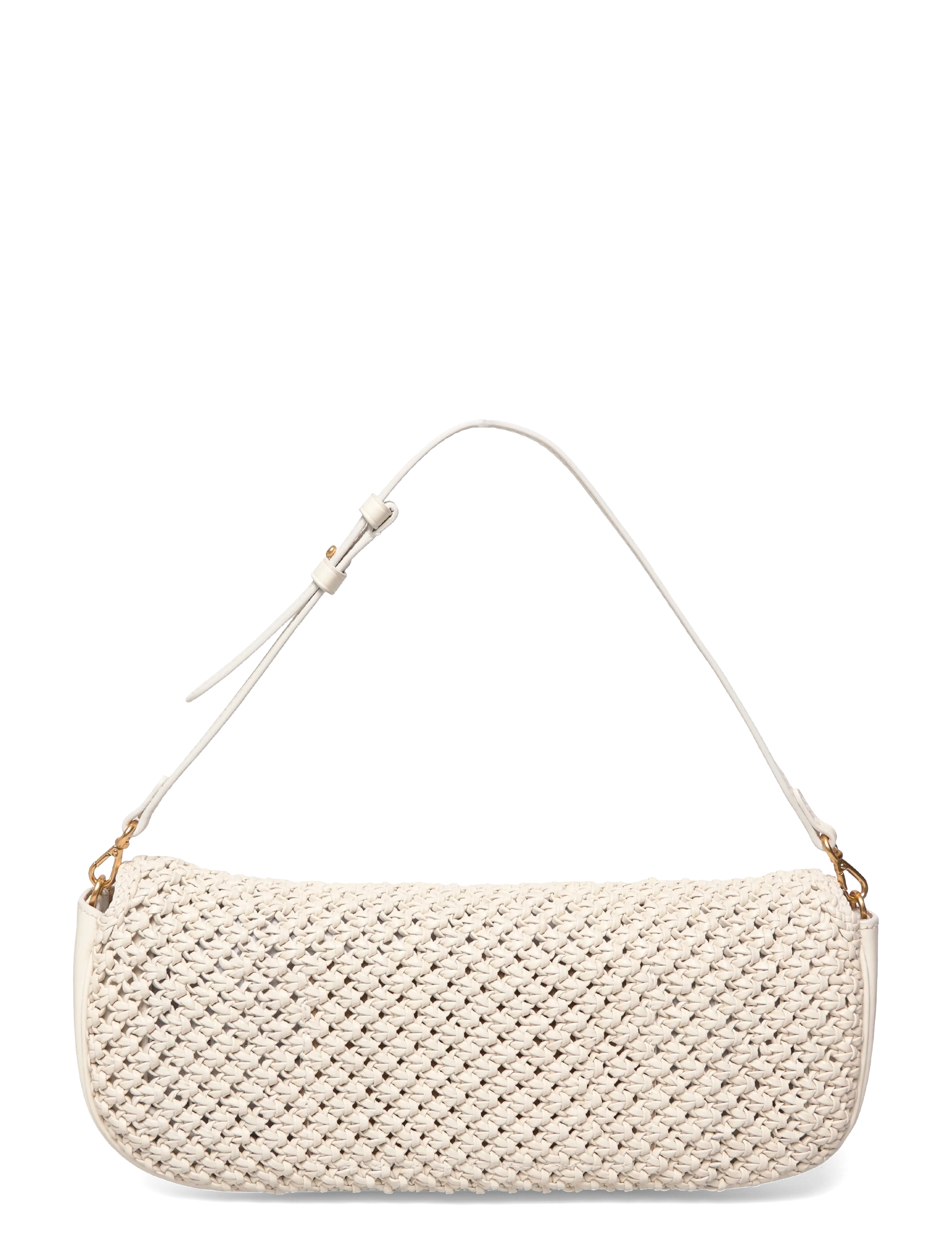 Bellport Woven Leather Long-Flap Clutch 2