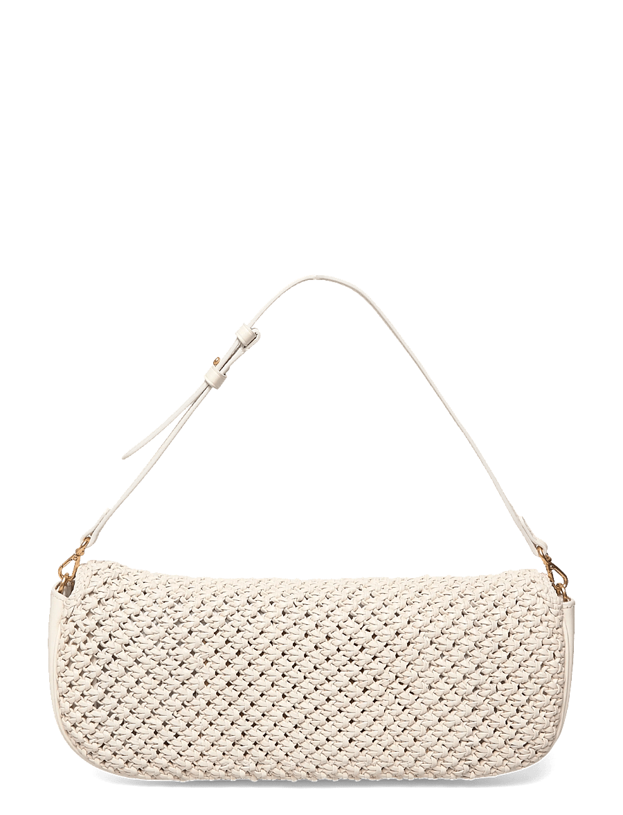 Polo Ralph Lauren - Bellport Woven Leather Long-Flap Clutch - sacs à bandoulière - frosting - 1