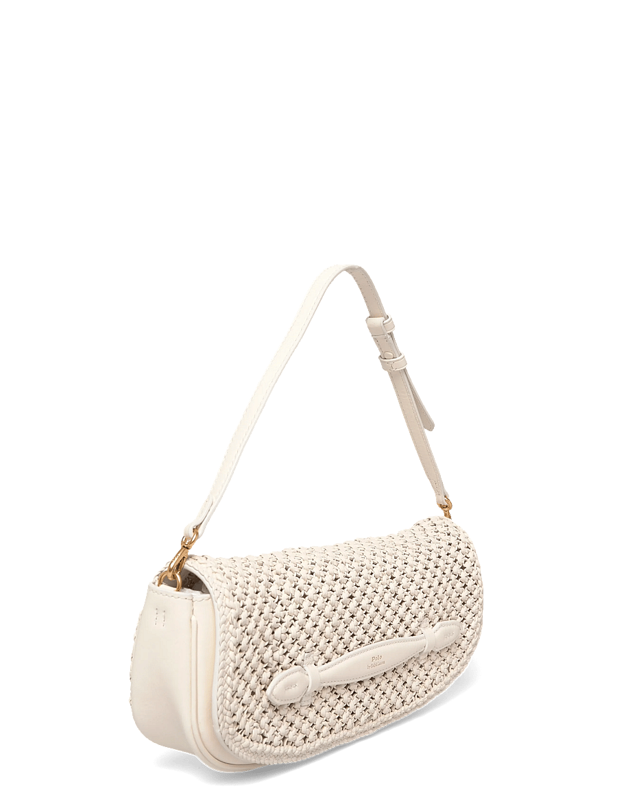 Polo Ralph Lauren - Bellport Woven Leather Long-Flap Clutch - sacs à bandoulière - frosting - 2
