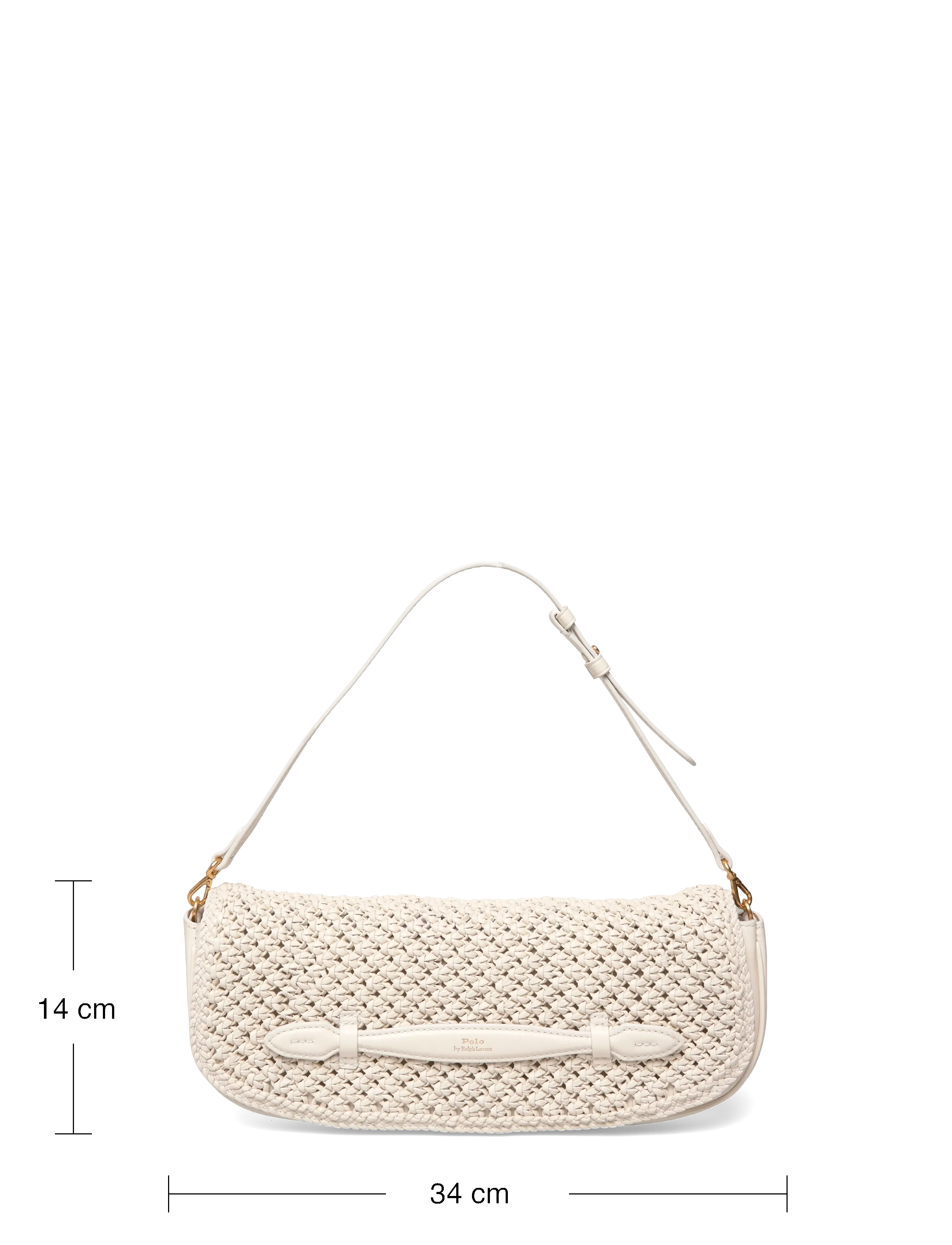 Polo Ralph Lauren - Bellport Woven Leather Long-Flap Clutch - sacs à bandoulière - frosting - 3