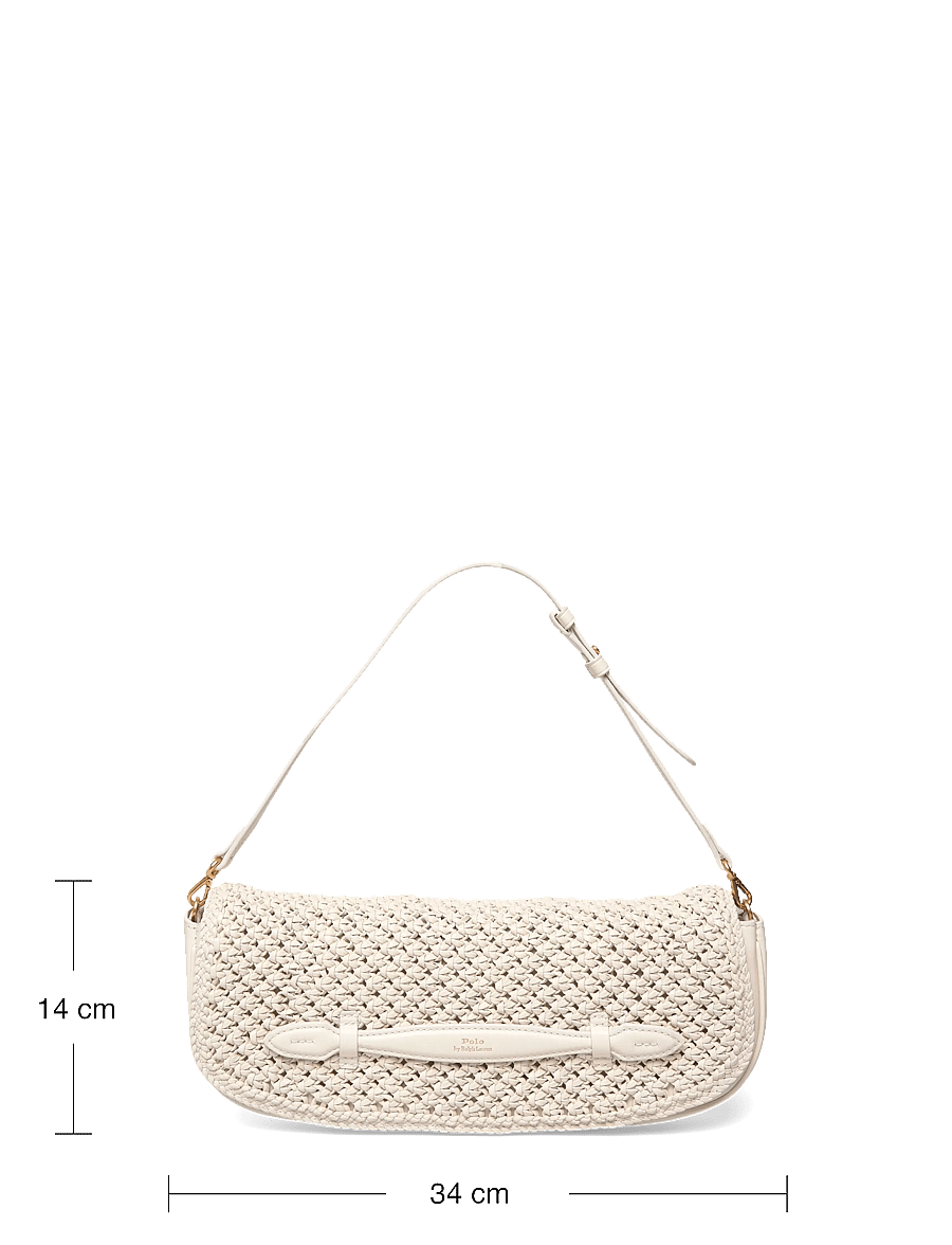 Polo Ralph Lauren - Bellport Woven Leather Long-Flap Clutch - sacs à bandoulière - frosting - 3
