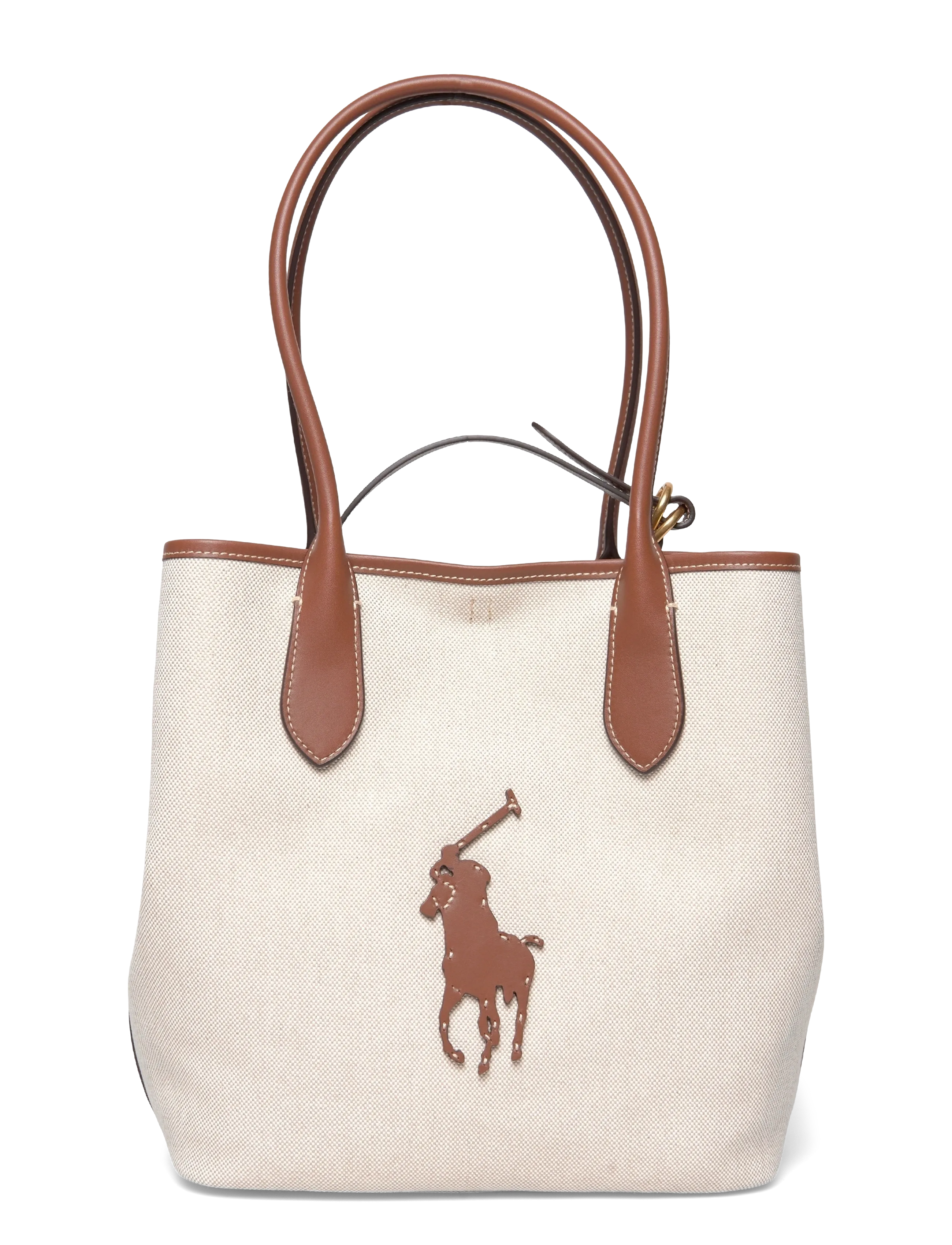 Bellport Canvas-Leather Medium Tote - NATURAL/CUOIO