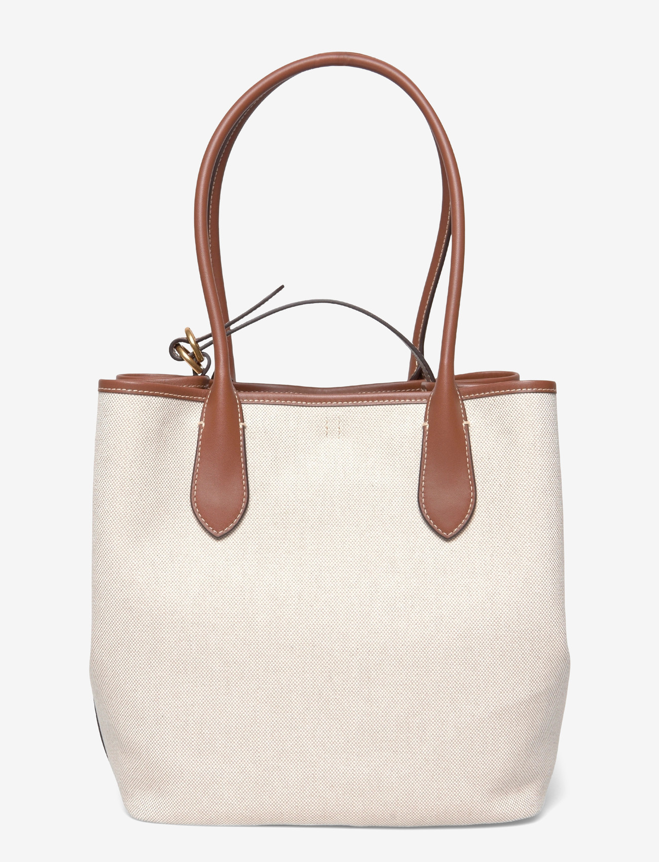 Polo Ralph Lauren - Bellport Canvas-Leather Medium Tote - tote bags - natural/cuoio - 1