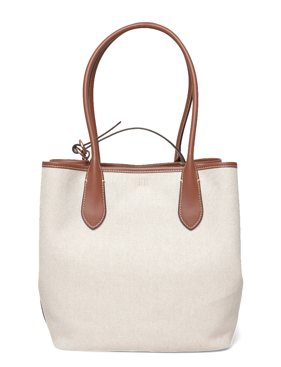 Polo Ralph Lauren - Bellport Canvas-Leather Medium Tote - natural/cuoio - 1
