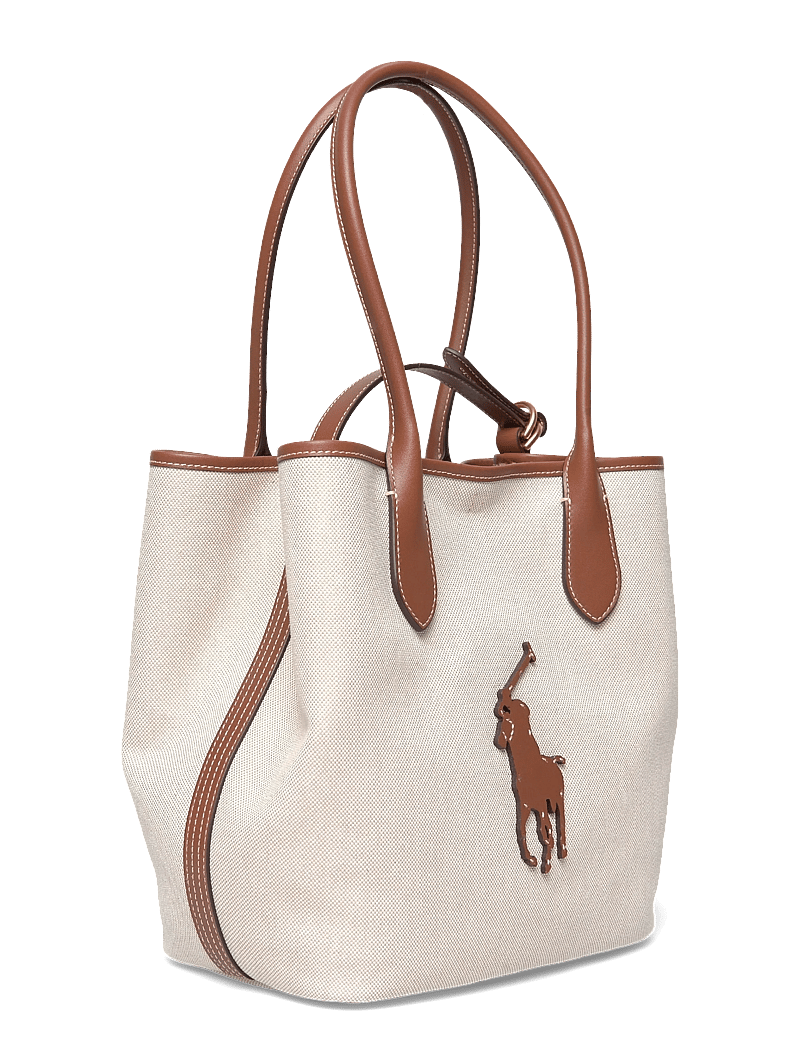 Polo Ralph Lauren - Bellport Canvas-Leather Medium Tote - tote bags - natural/cuoio - 2