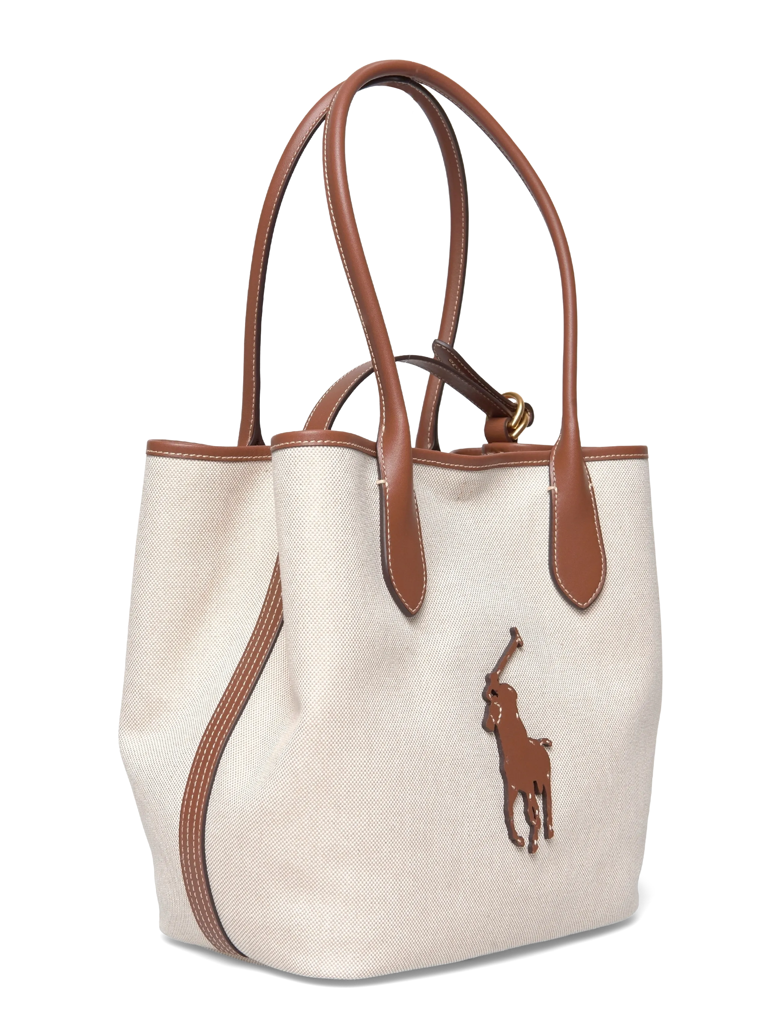 Polo Ralph Lauren - Bellport Canvas-Leather Medium Tote - natural/cuoio - 2