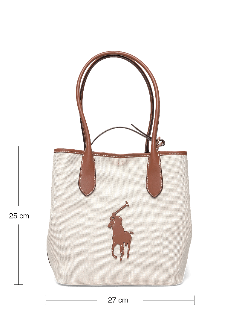 Polo Ralph Lauren - Bellport Canvas-Leather Medium Tote - tote bags - natural/cuoio - 3