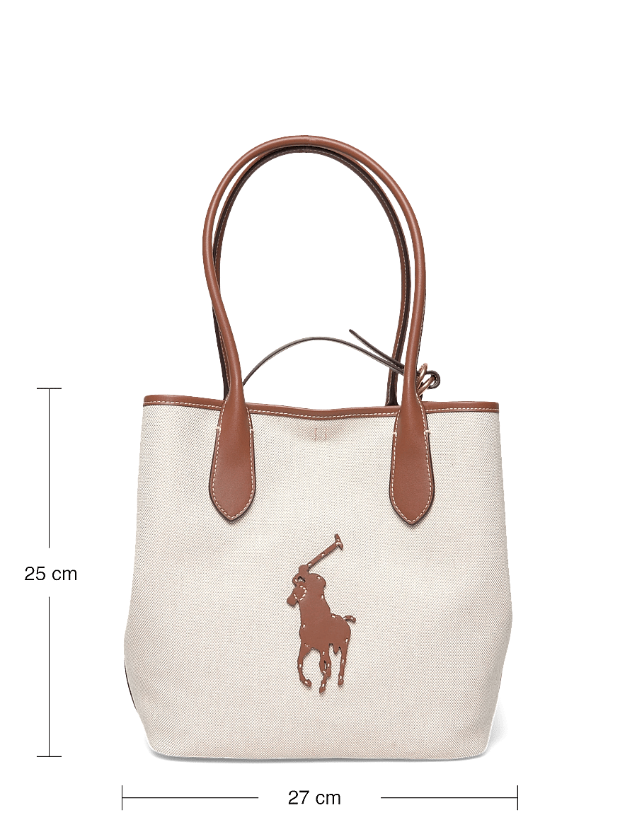 Polo Ralph Lauren - Bellport Canvas-Leather Medium Tote - natural/cuoio - 3