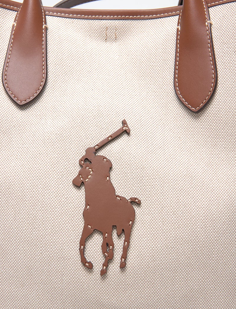 Polo Ralph Lauren - Bellport Canvas-Leather Medium Tote - tote bags - natural/cuoio - 4