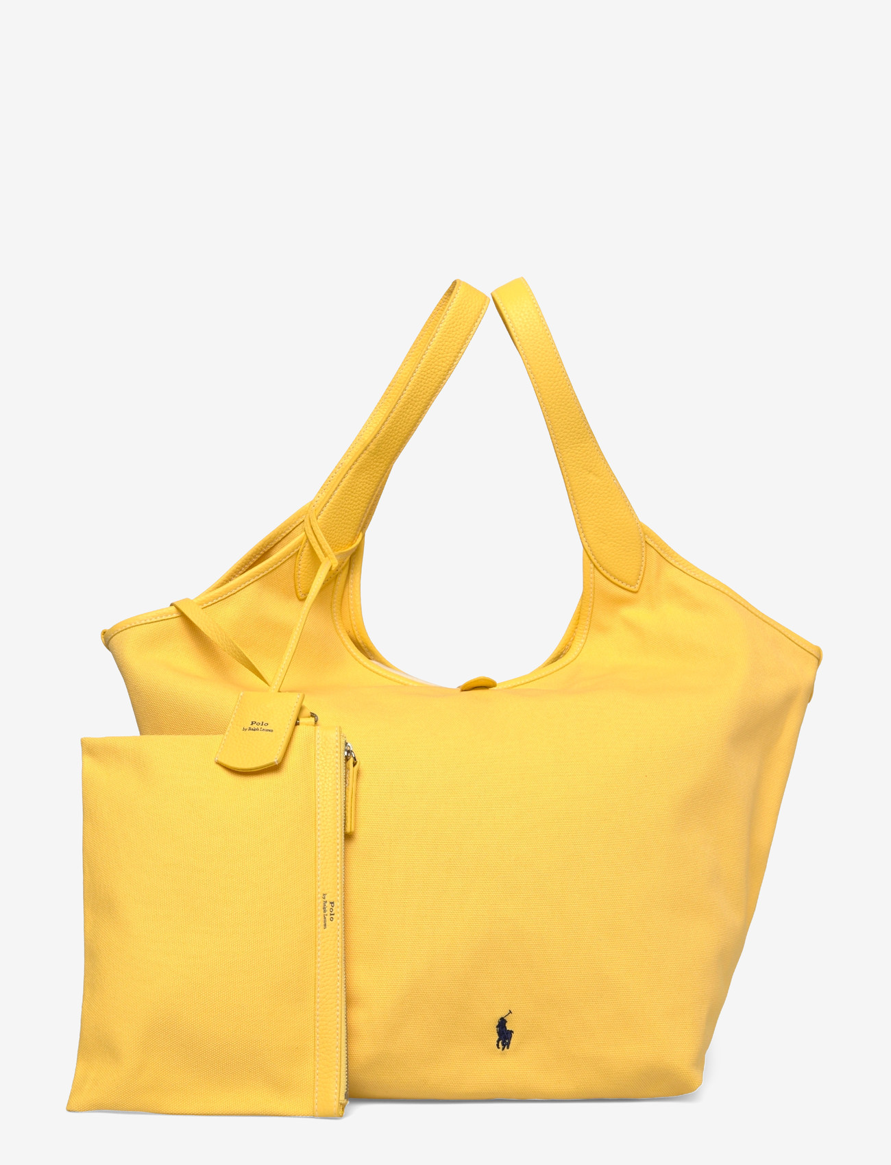 Polo Ralph Lauren - Polo Play Canvas-Leather Large Tote - totes - collegiate yellow - 0