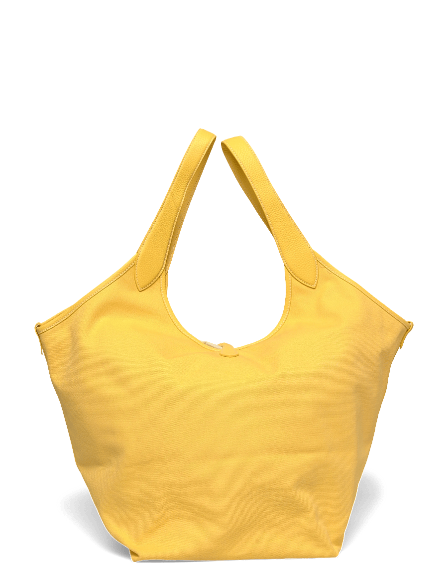 Polo Ralph Lauren - Polo Play Canvas-Leather Large Tote - kandekotid - collegiate yellow - 1