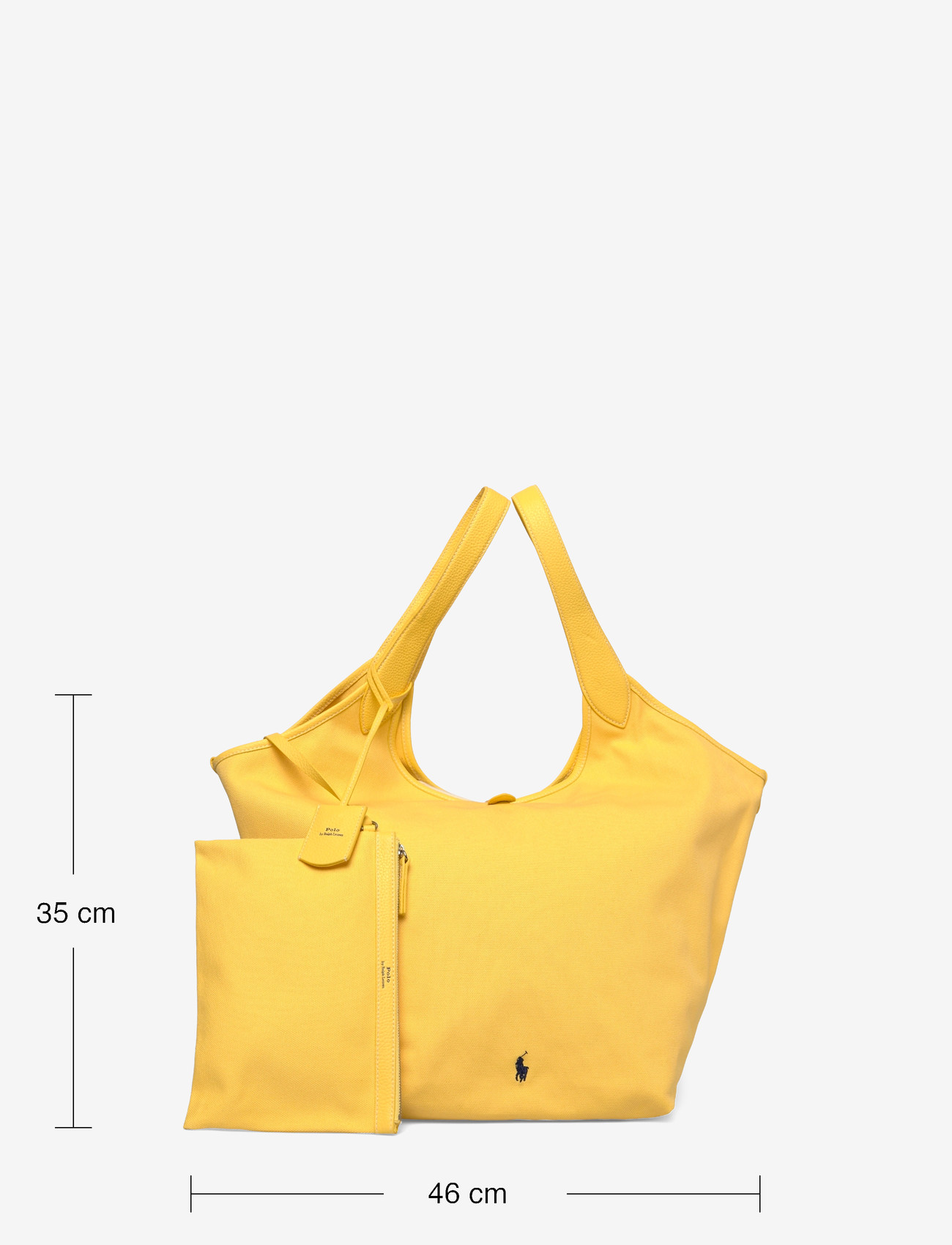 Polo Ralph Lauren - Polo Play Canvas-Leather Large Tote - totes - collegiate yellow - 3