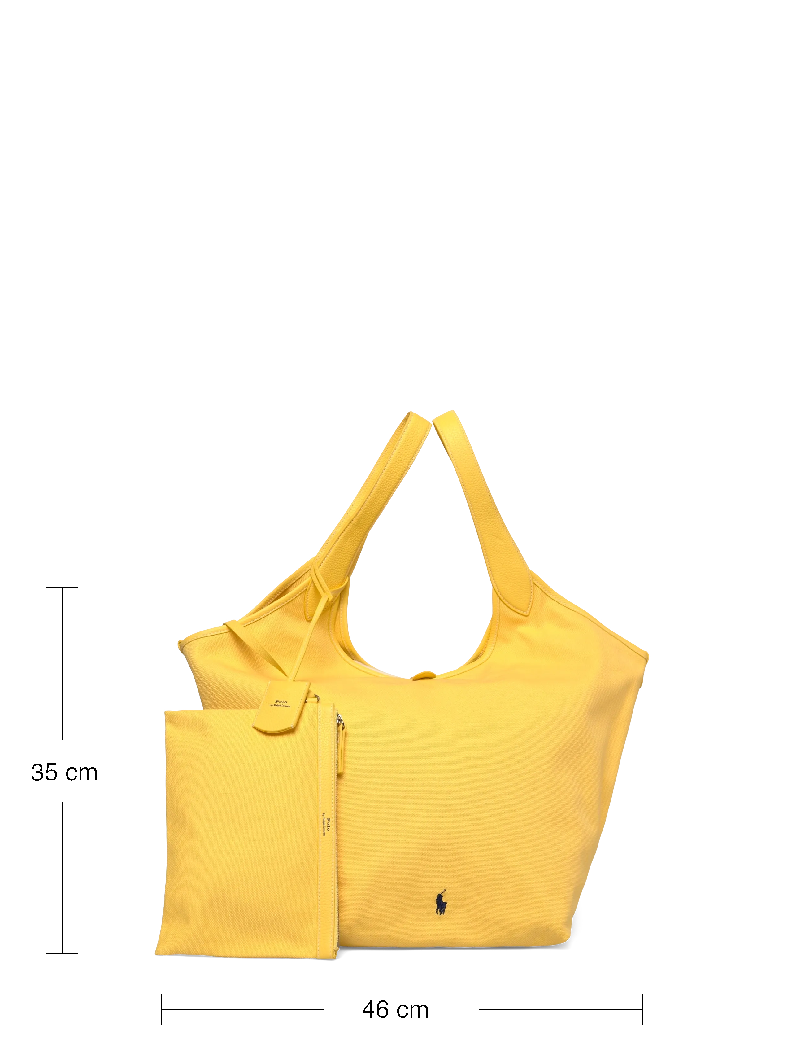 Polo Ralph Lauren - Polo Play Canvas-Leather Large Tote - collegiate yellow - 3